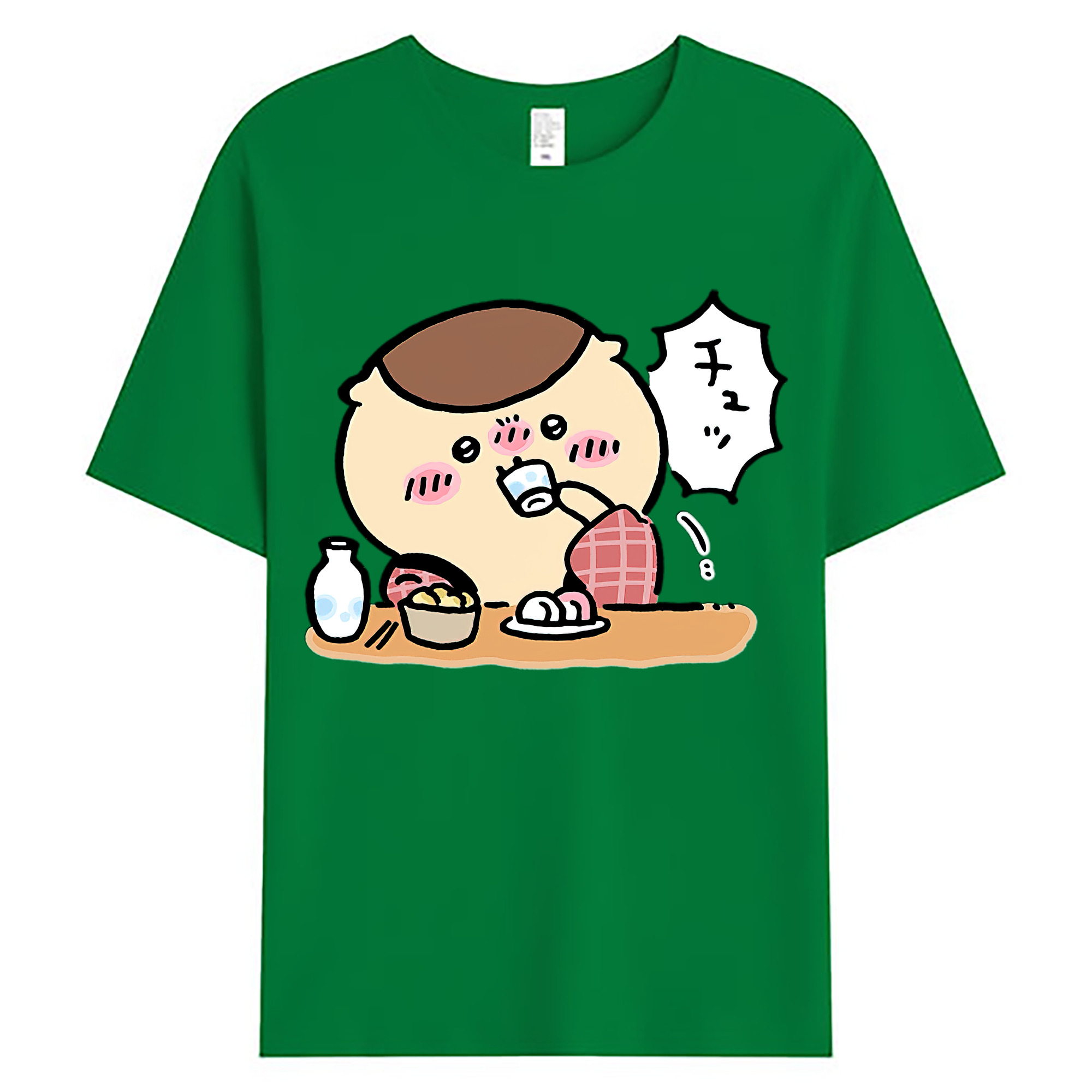 （画像用） ちいかわ くりまんじゅう Chii-kawa kuri manjū 綿100％ メンズ半袖Tシャツ｜肌触りやわらか＆通気性