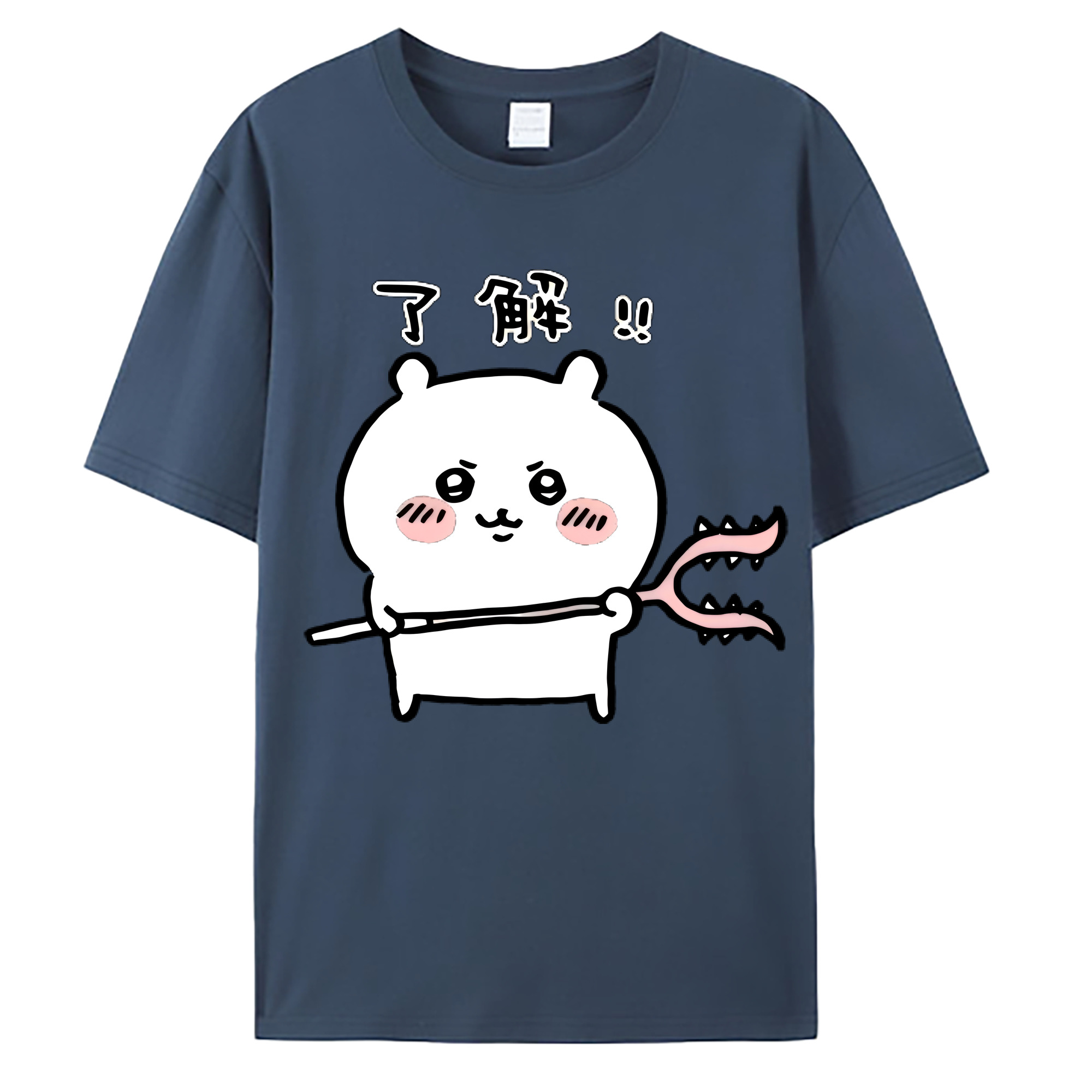 （画像用） ちいかわ ちいかわ Chii-kawa chiikawa 綿100％ メンズ半袖Tシャツ｜肌触りやわらか＆通気性