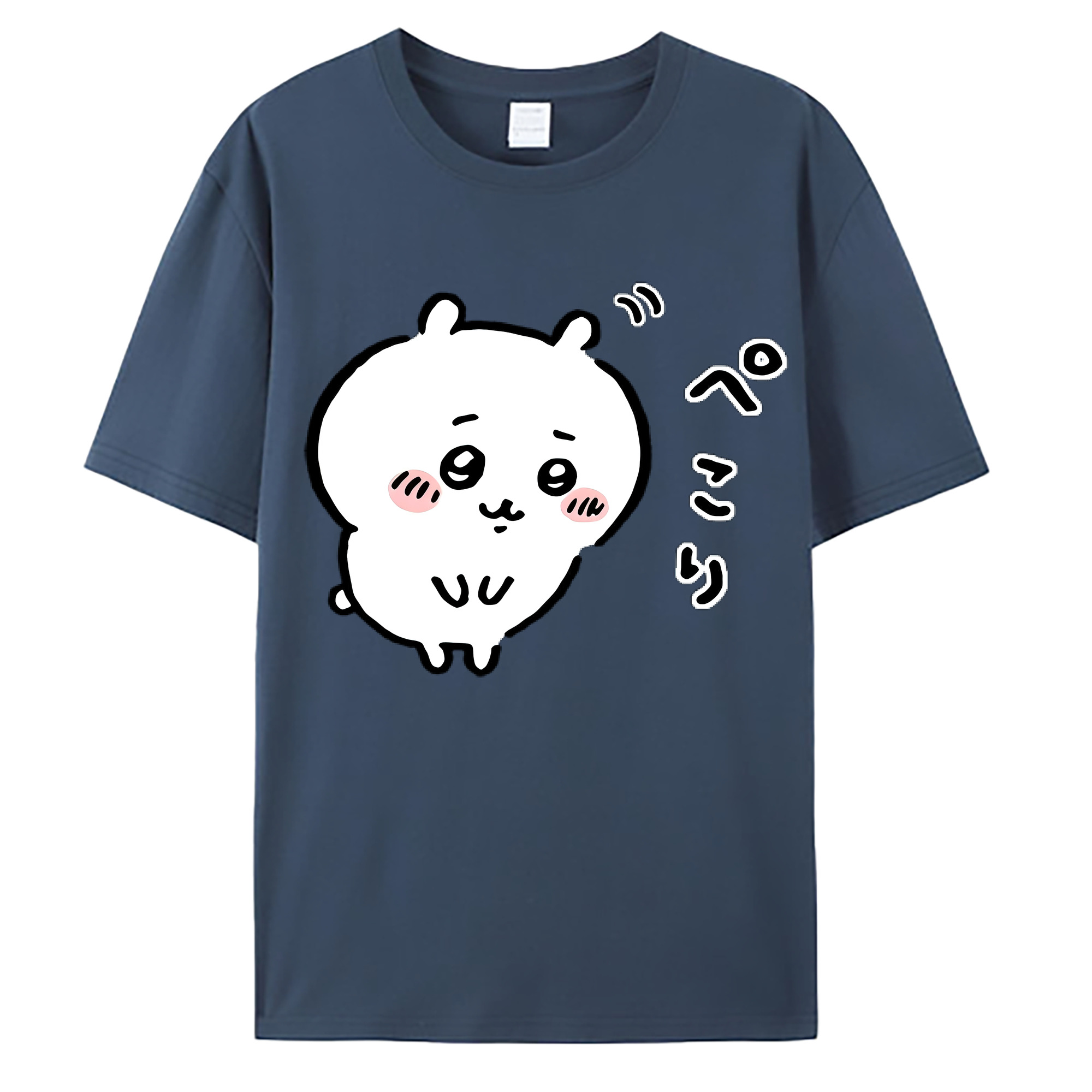 （画像用） ちいかわ ちいかわ Chii-kawa chiikawa 綿100％ メンズ半袖Tシャツ｜肌触りやわらか＆通気性