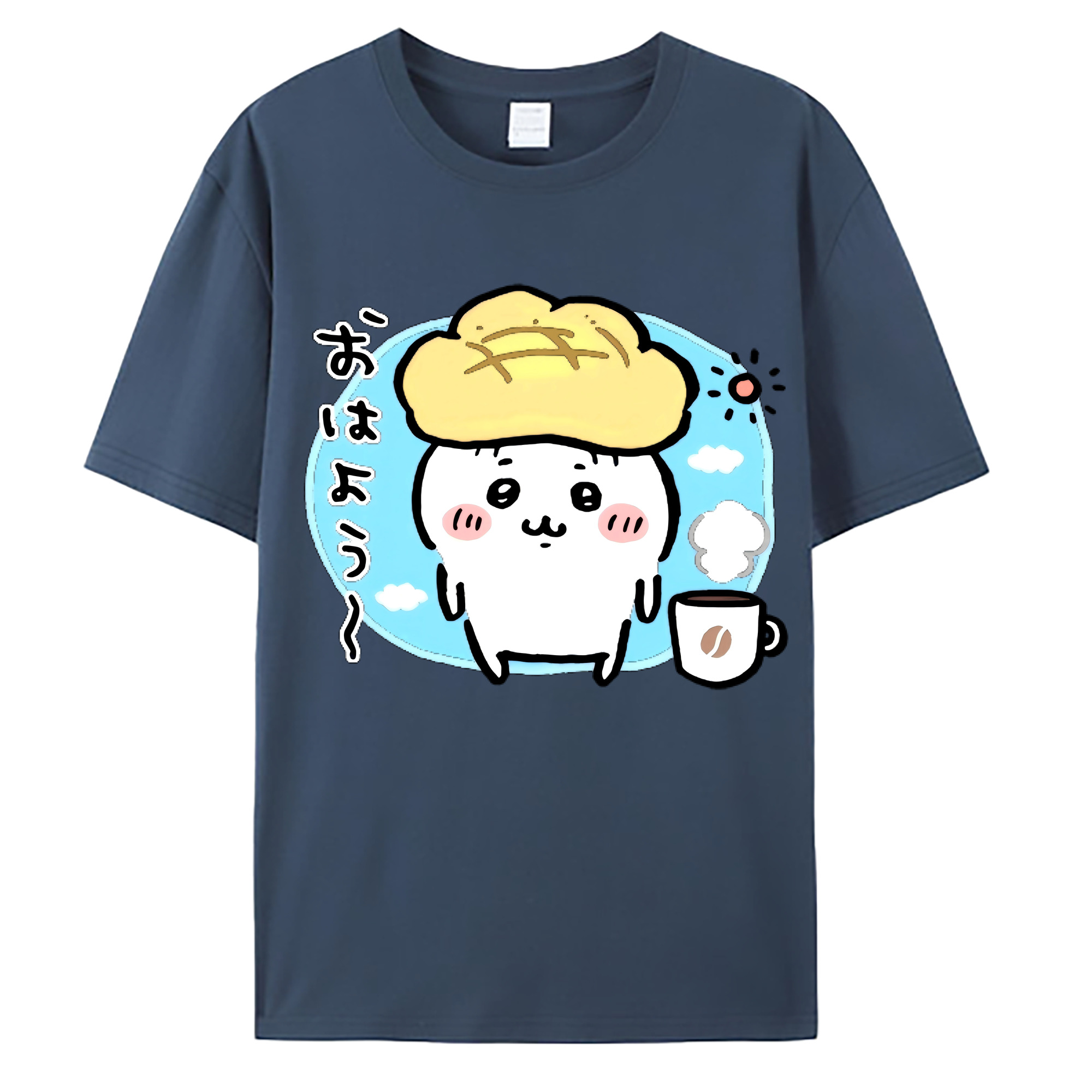 （画像用） ちいかわ ちいかわ Chii-kawa chiikawa 綿100％ メンズ半袖Tシャツ｜肌触りやわらか＆通気性