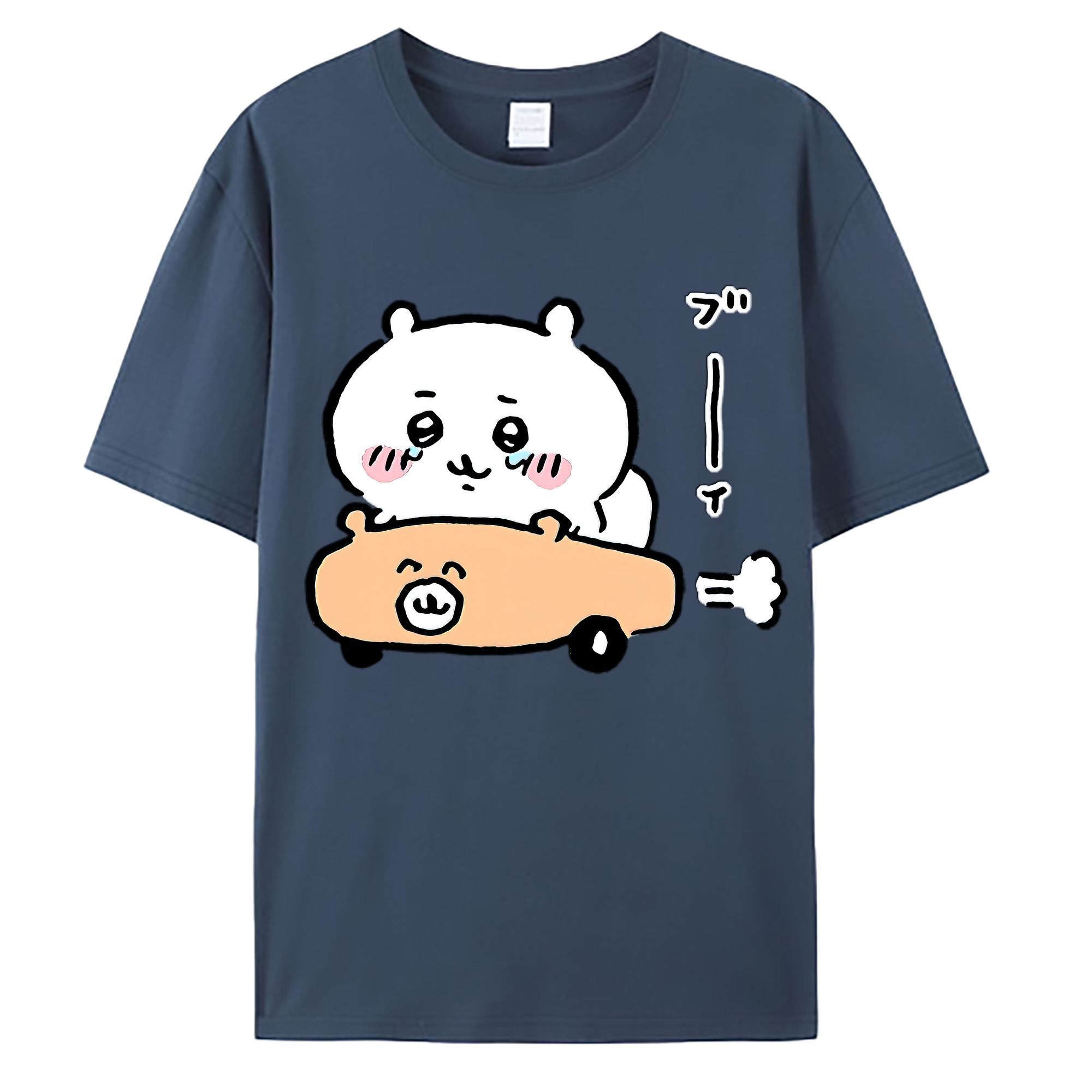 （画像用） ちいかわ ちいかわ Chii-kawa chiikawa 綿100％ メンズ半袖Tシャツ｜肌触りやわらか＆通気性