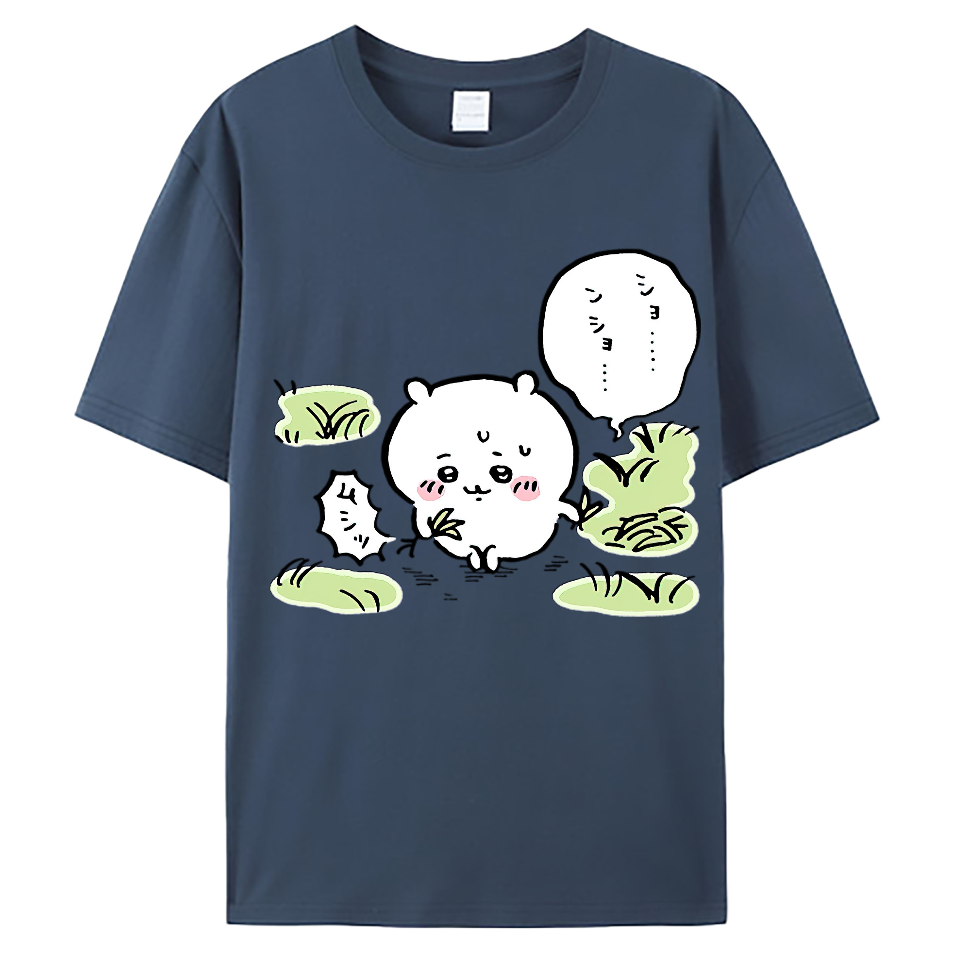 （画像用） ちいかわ ちいかわ Chii-kawa chiikawa 綿100％ メンズ半袖Tシャツ｜肌触りやわらか＆通気性