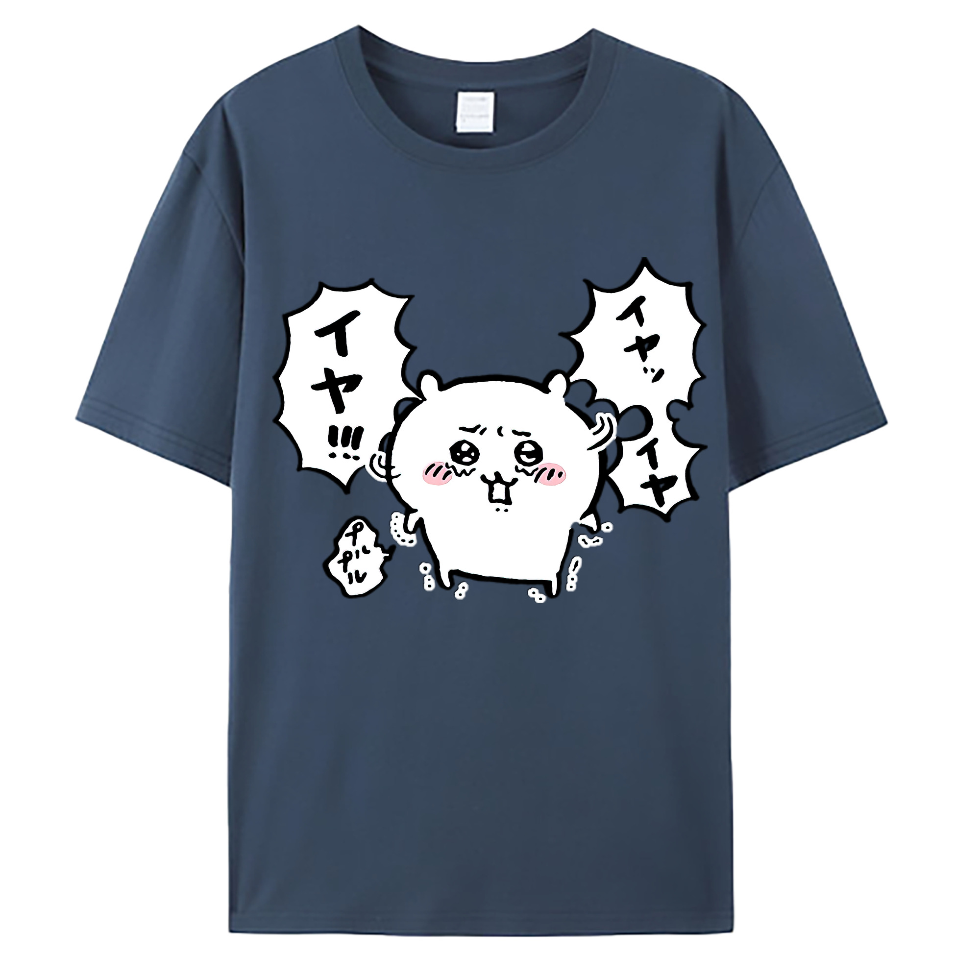 （画像用） ちいかわ ちいかわ Chii-kawa chiikawa 綿100％ メンズ半袖Tシャツ｜肌触りやわらか＆通気性