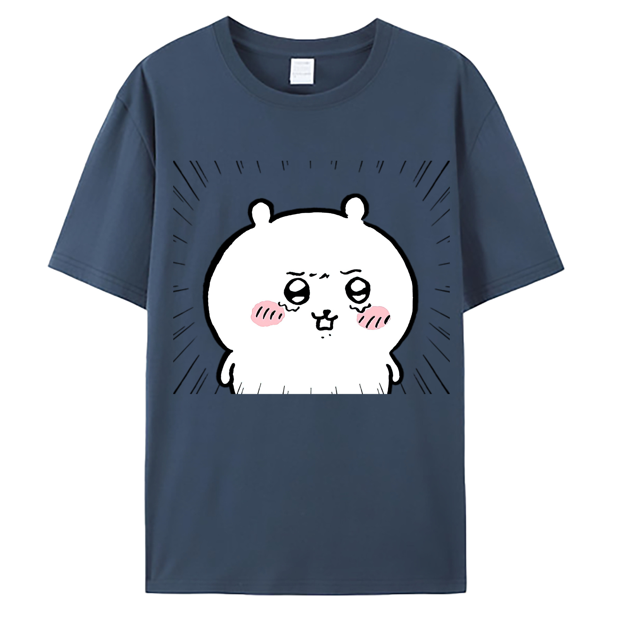 （画像用） ちいかわ ちいかわ Chii-kawa chiikawa 綿100％ メンズ半袖Tシャツ｜肌触りやわらか＆通気性