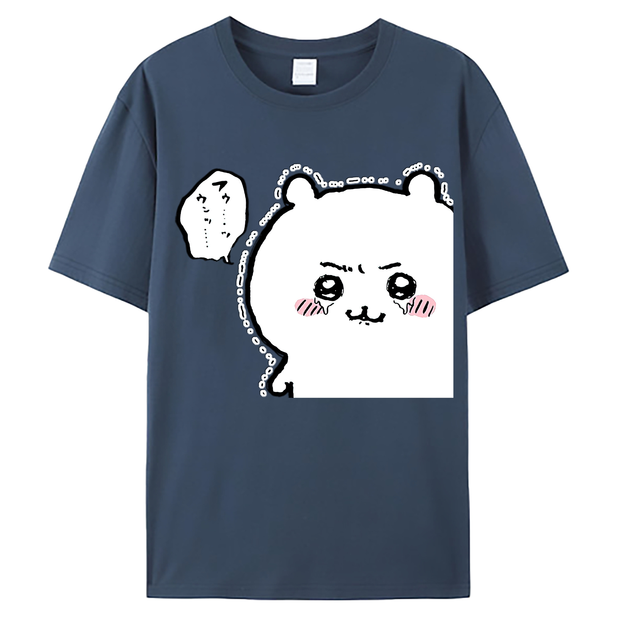 （画像用） ちいかわ ちいかわ Chii-kawa chiikawa 綿100％ メンズ半袖Tシャツ｜肌触りやわらか＆通気性