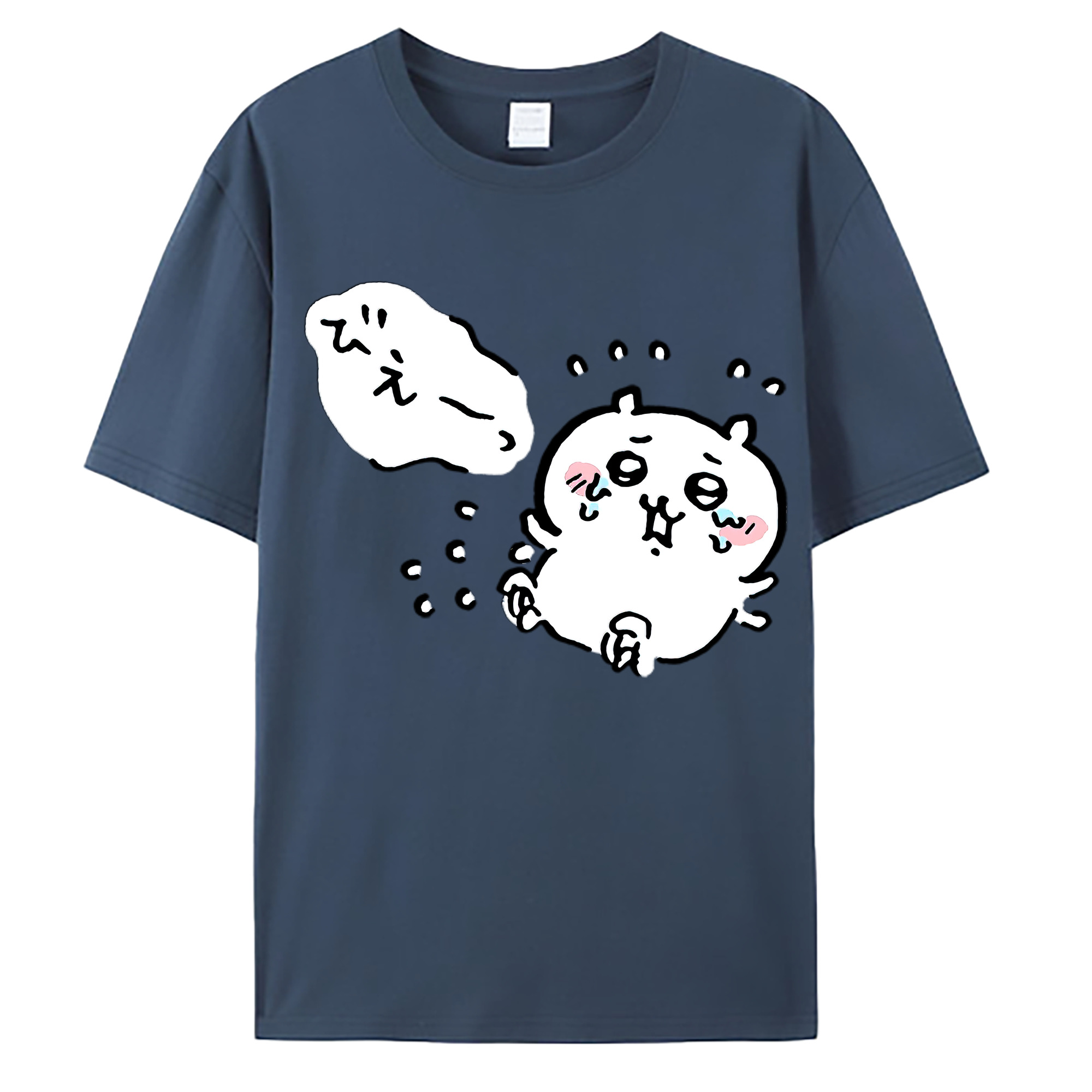 （画像用） ちいかわ ちいかわ Chii-kawa chiikawa 綿100％ メンズ半袖Tシャツ｜肌触りやわらか＆通気性