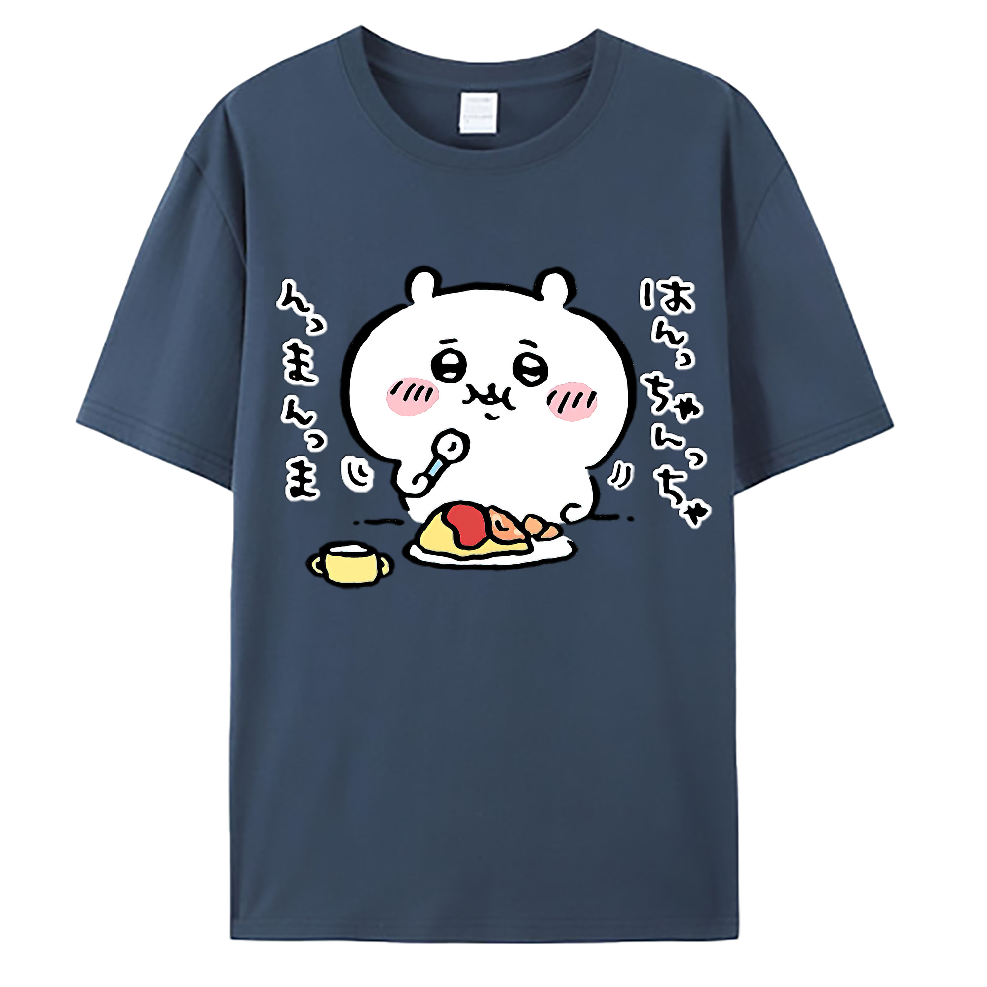 （画像用） ちいかわ ちいかわ Chii-kawa chiikawa 綿100％ メンズ半袖Tシャツ｜肌触りやわらか＆通気性
