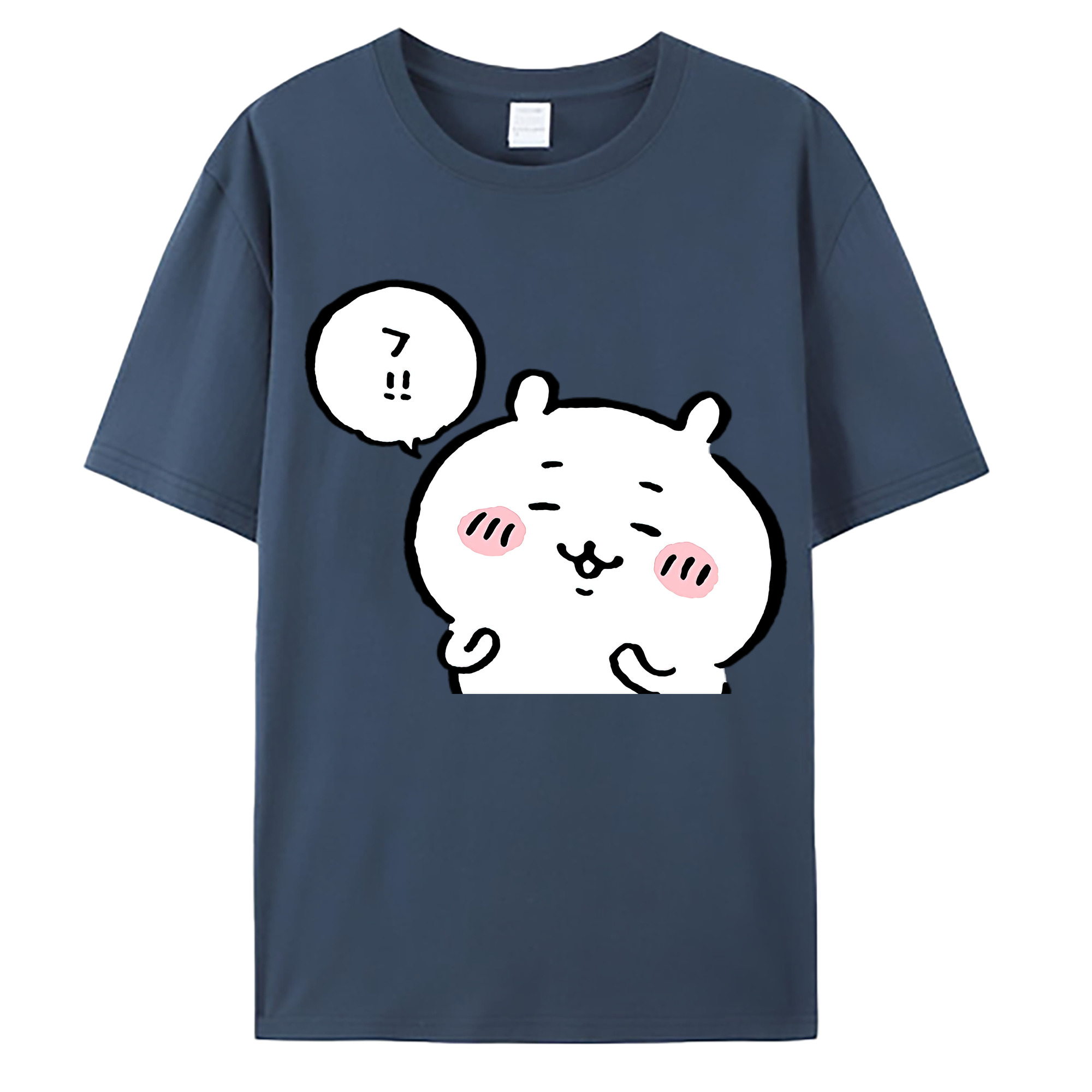 （画像用） ちいかわ ちいかわ Chii-kawa chiikawa 綿100％ メンズ半袖Tシャツ｜肌触りやわらか＆通気性