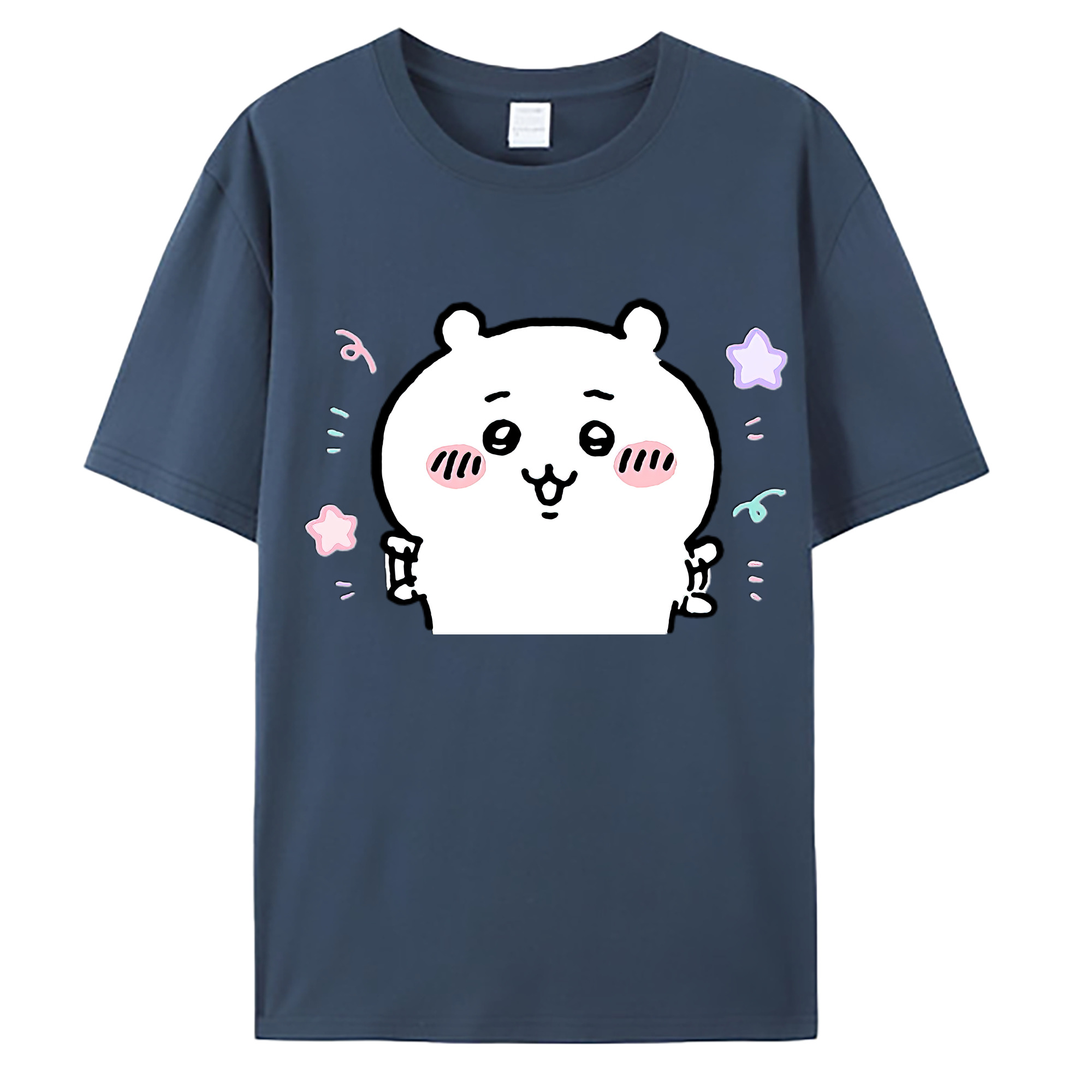 （画像用） ちいかわ ちいかわ Chii-kawa chiikawa 綿100％ メンズ半袖Tシャツ｜肌触りやわらか＆通気性
