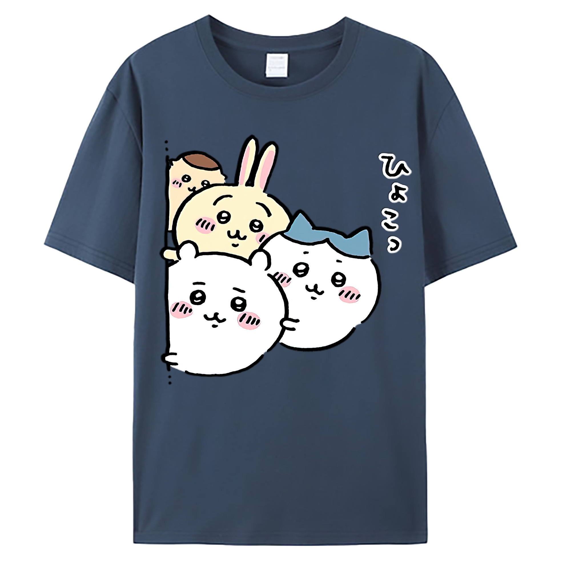 （画像用） ちいかわ ちいかわ Chii-kawa chiikawa 綿100％ メンズ半袖Tシャツ｜肌触りやわらか＆通気性