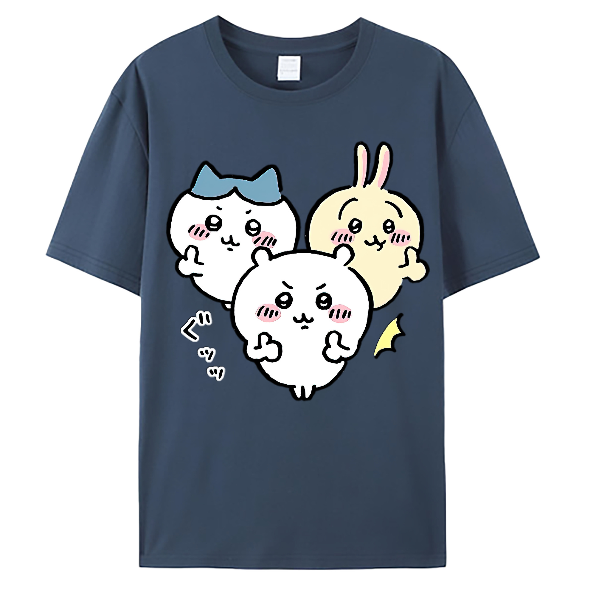 （画像用） ちいかわ うさぎ Chii-kawa usagi 綿100％ メンズ半袖Tシャツ｜肌触りやわらか＆通気性