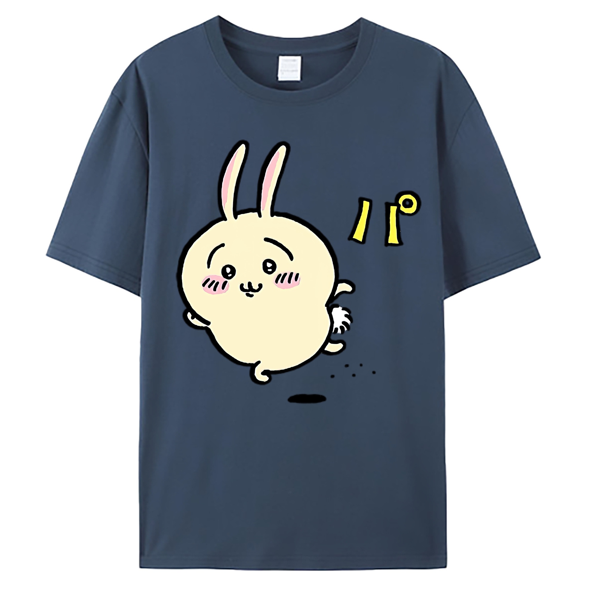 （画像用） ちいかわ うさぎ Chii-kawa usagi 綿100％ メンズ半袖Tシャツ｜肌触りやわらか＆通気性