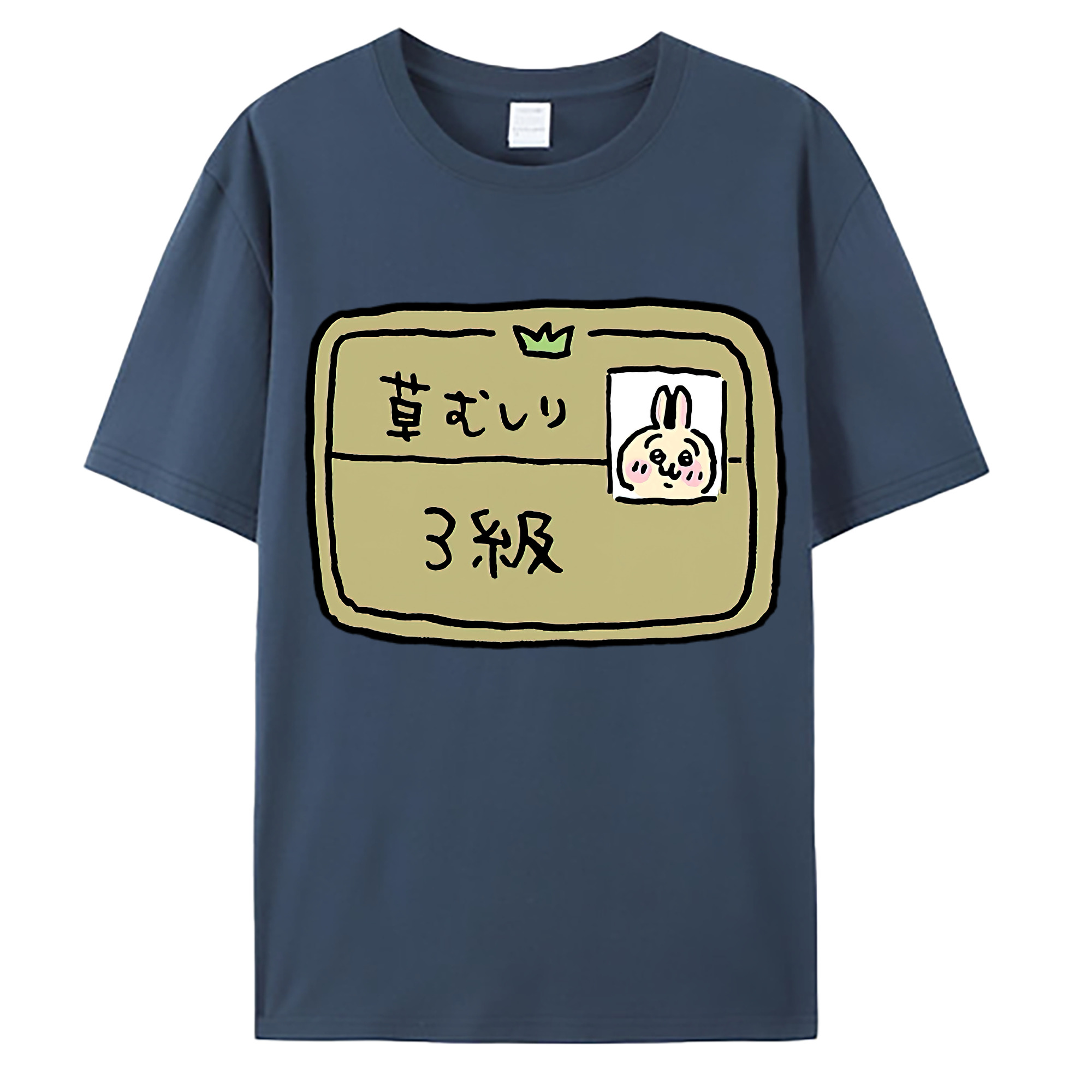 （画像用） ちいかわ うさぎ Chii-kawa usagi 綿100％ メンズ半袖Tシャツ｜肌触りやわらか＆通気性
