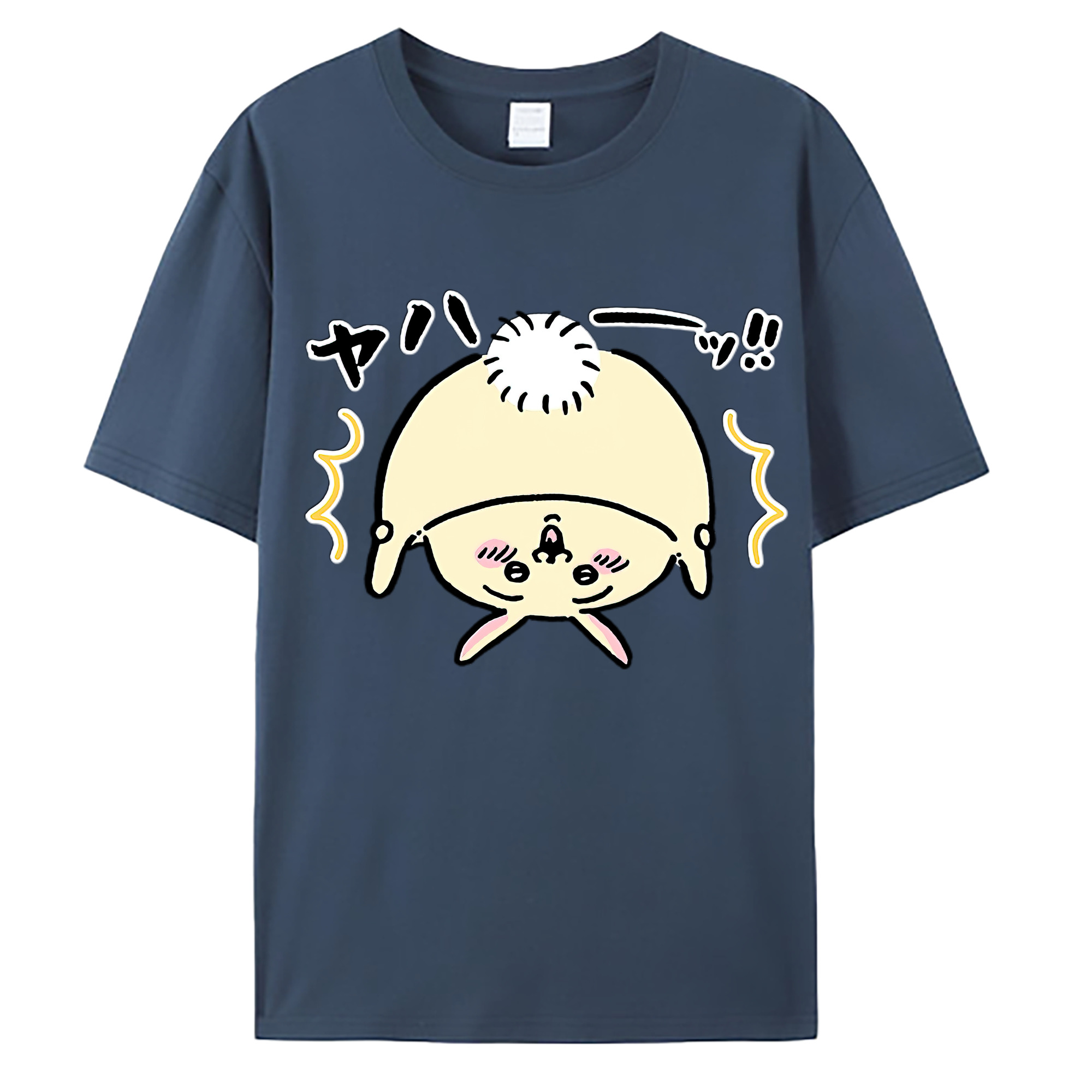（画像用） ちいかわ うさぎ Chii-kawa usagi 綿100％ メンズ半袖Tシャツ｜肌触りやわらか＆通気性