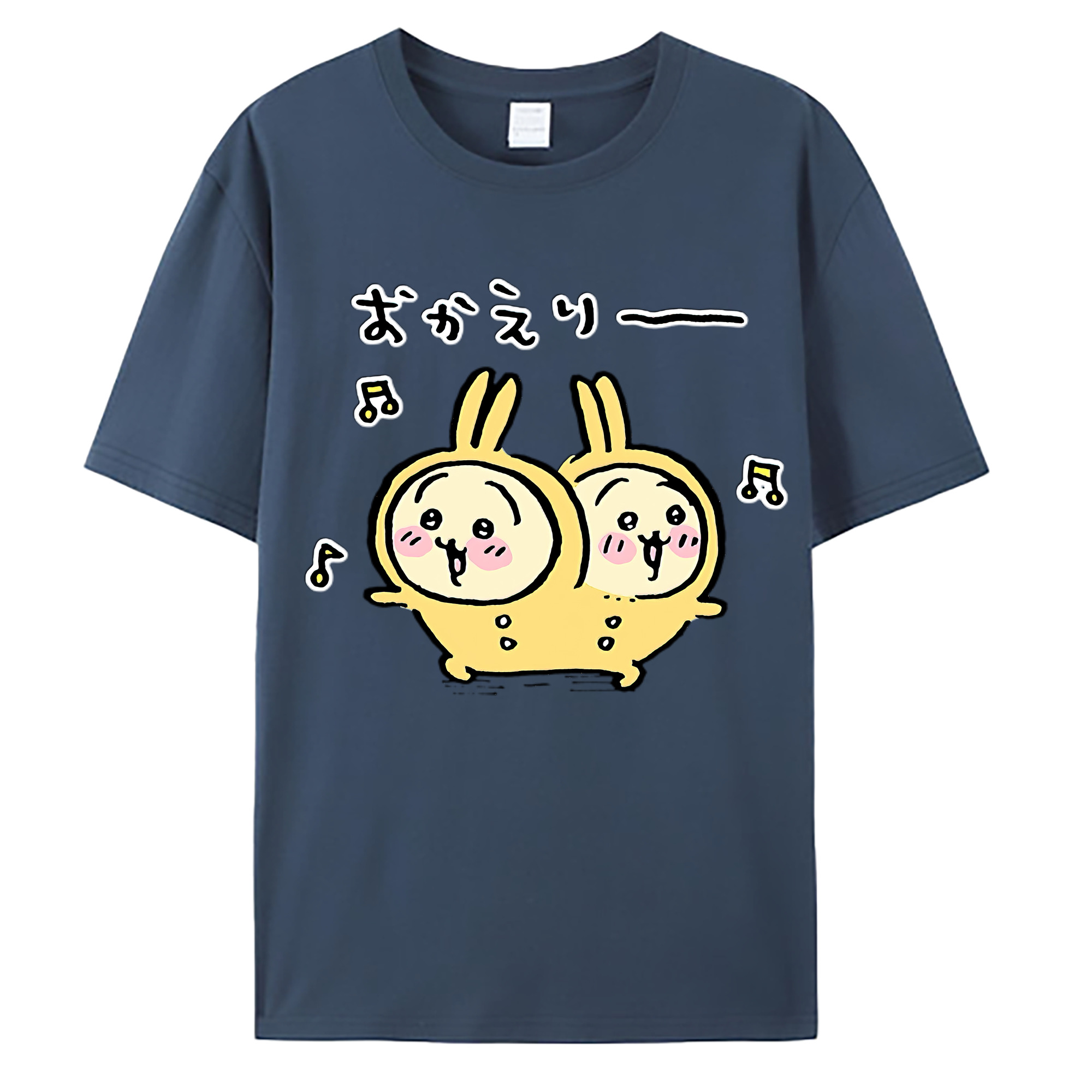 （画像用） ちいかわ うさぎ Chii-kawa usagi 綿100％ メンズ半袖Tシャツ｜肌触りやわらか＆通気性