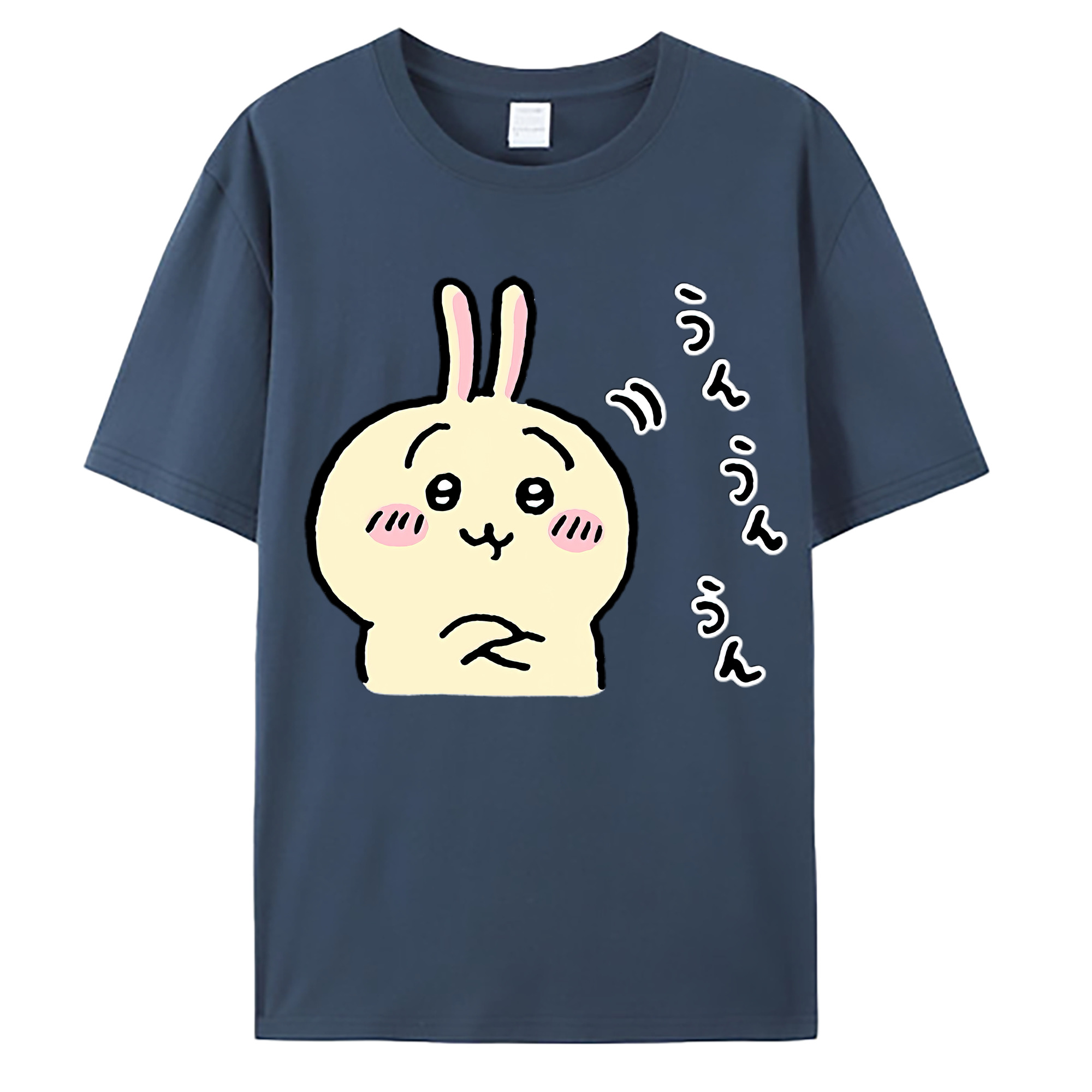 （画像用） ちいかわ うさぎ Chii-kawa usagi 綿100％ メンズ半袖Tシャツ｜肌触りやわらか＆通気性