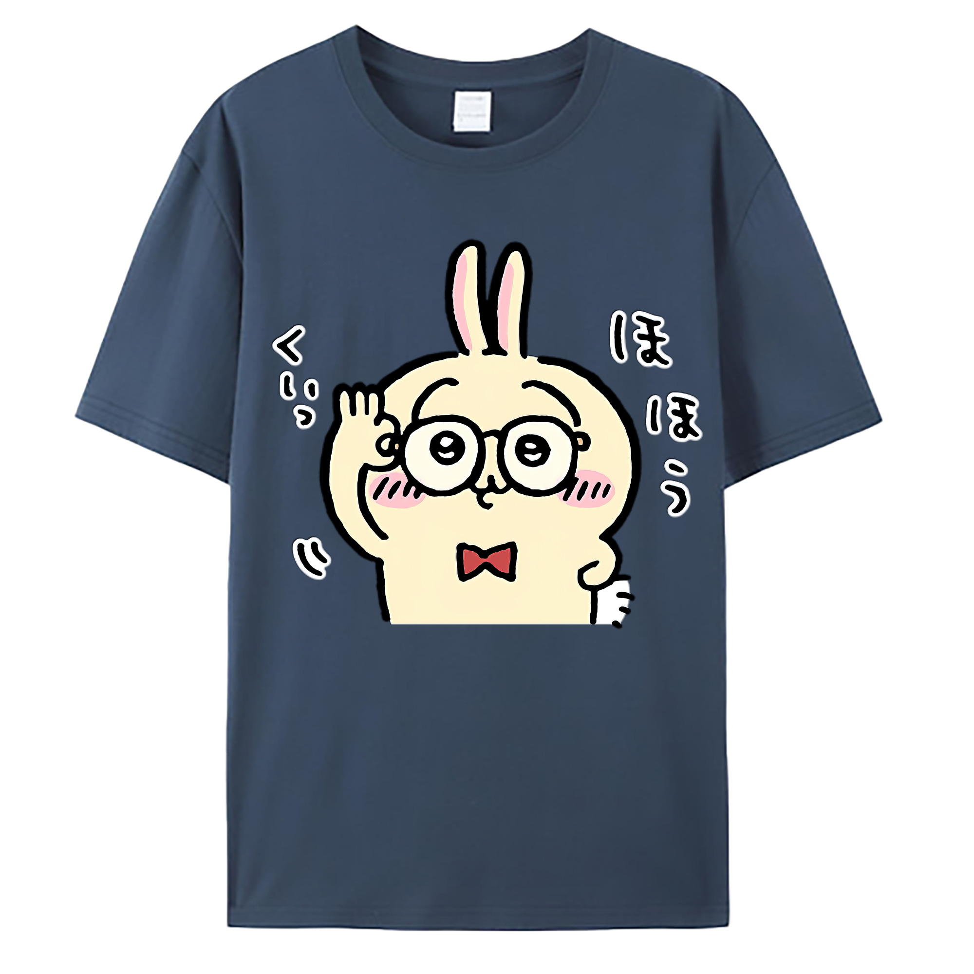 （画像用） ちいかわ うさぎ Chii-kawa usagi 綿100％ メンズ半袖Tシャツ｜肌触りやわらか＆通気性