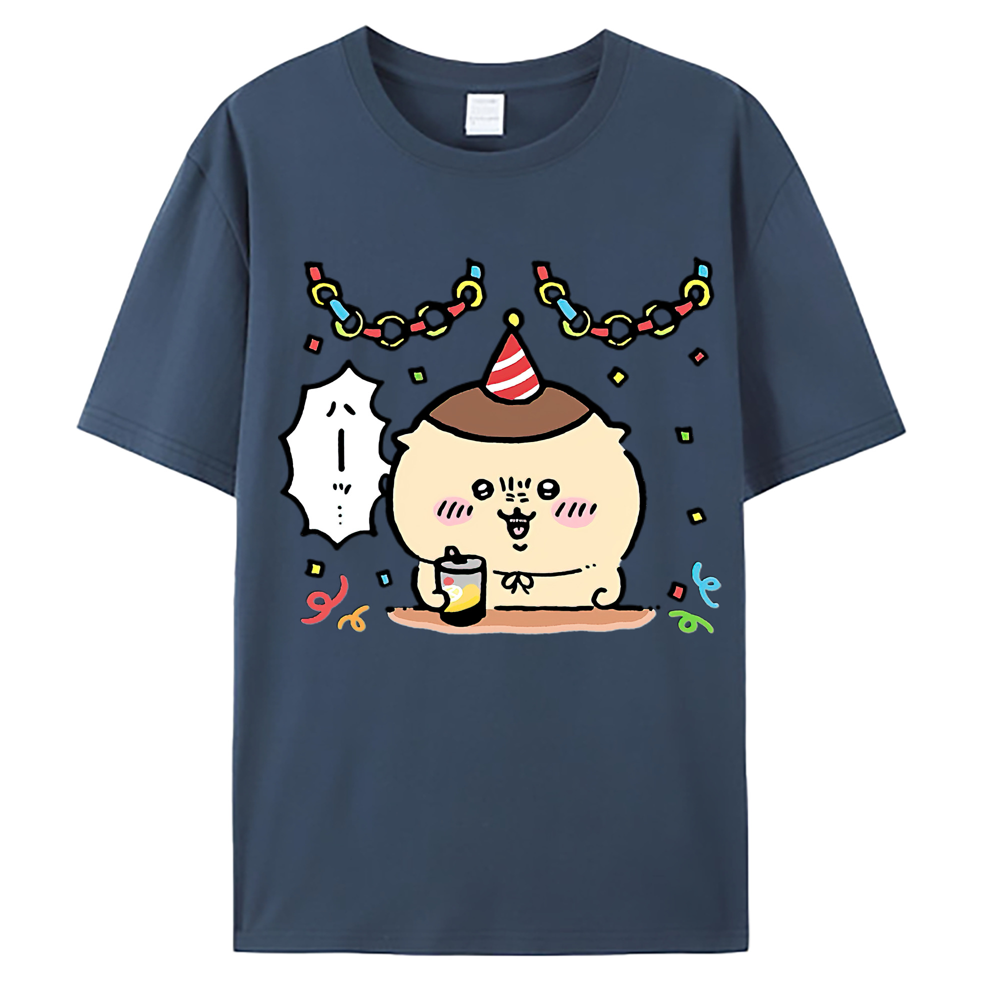 （画像用） ちいかわ くりまんじゅう Chii-kawa kuri manjū 綿100％ メンズ半袖Tシャツ｜肌触りやわらか＆通気性