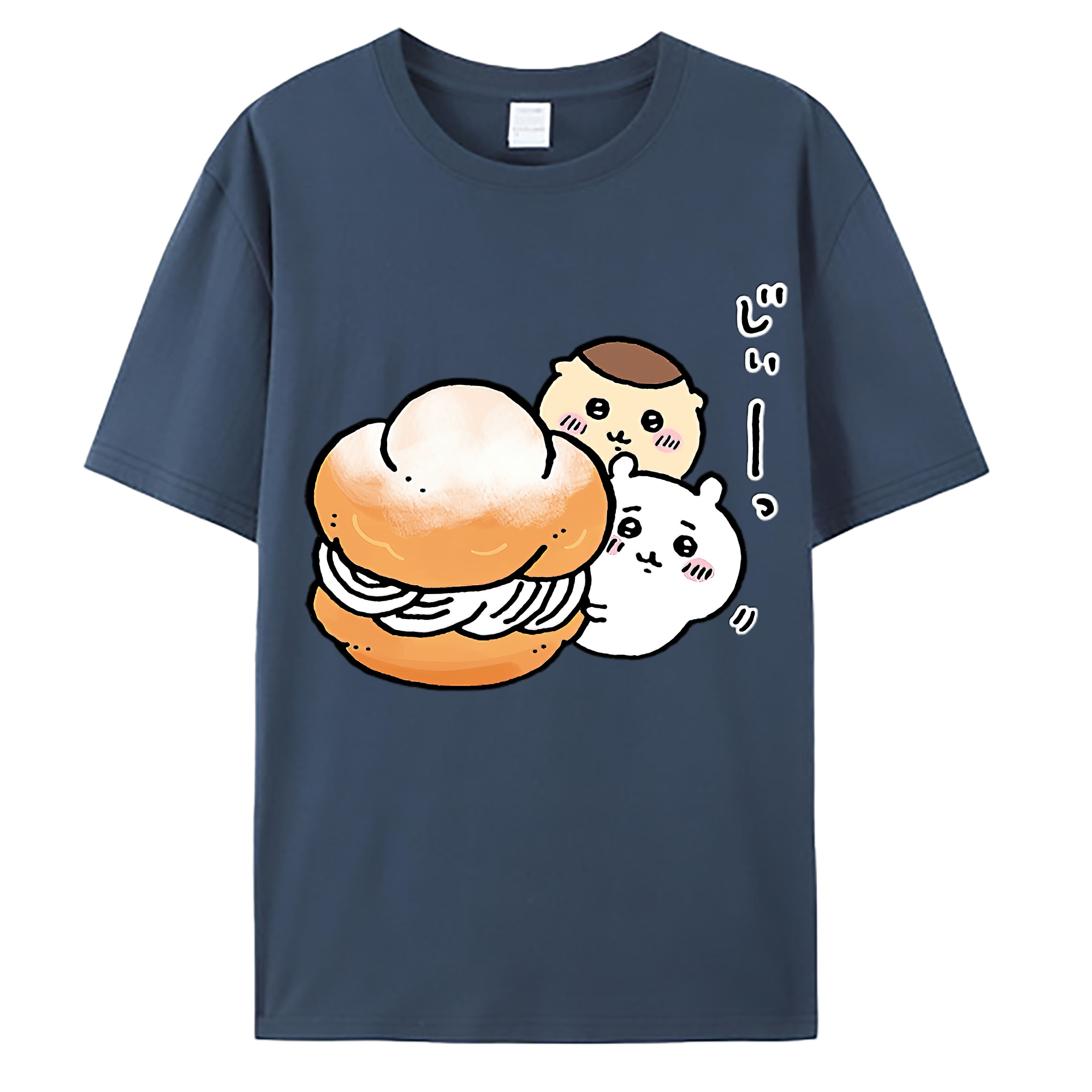（画像用） ちいかわ くりまんじゅう Chii-kawa kuri manjū 綿100％ メンズ半袖Tシャツ｜肌触りやわらか＆通気性