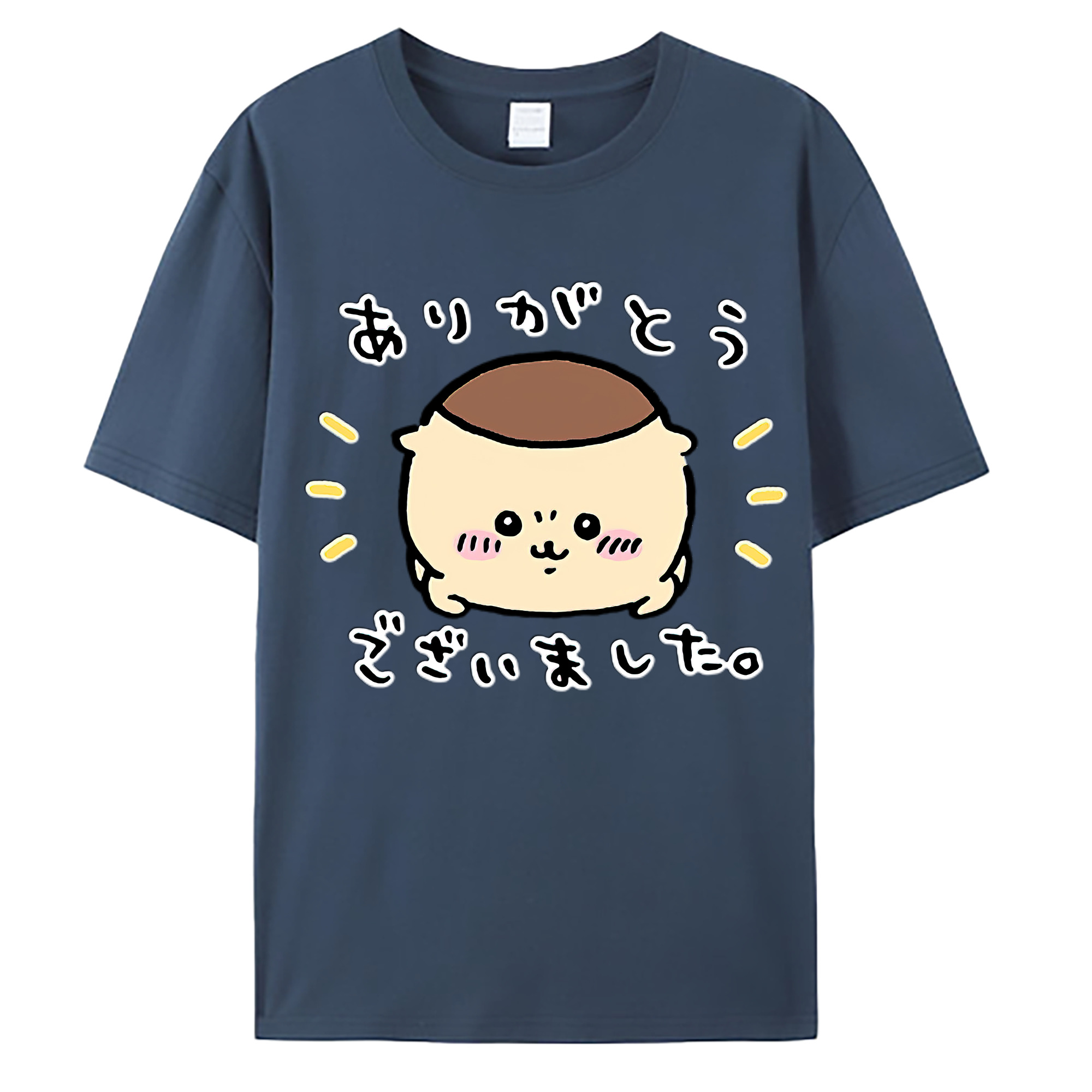 （画像用） ちいかわ くりまんじゅう Chii-kawa kuri manjū 綿100％ メンズ半袖Tシャツ｜肌触りやわらか＆通気性