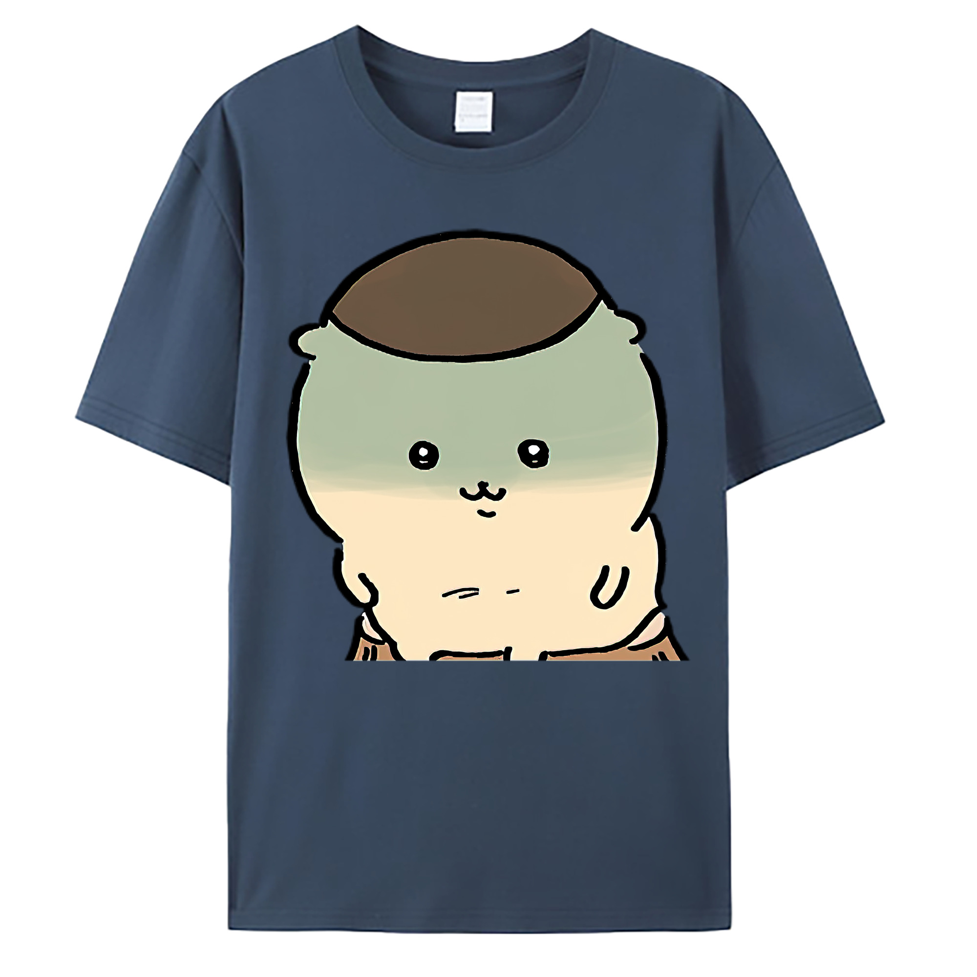 （画像用） ちいかわ くりまんじゅう Chii-kawa kuri manjū 綿100％ メンズ半袖Tシャツ｜肌触りやわらか＆通気性