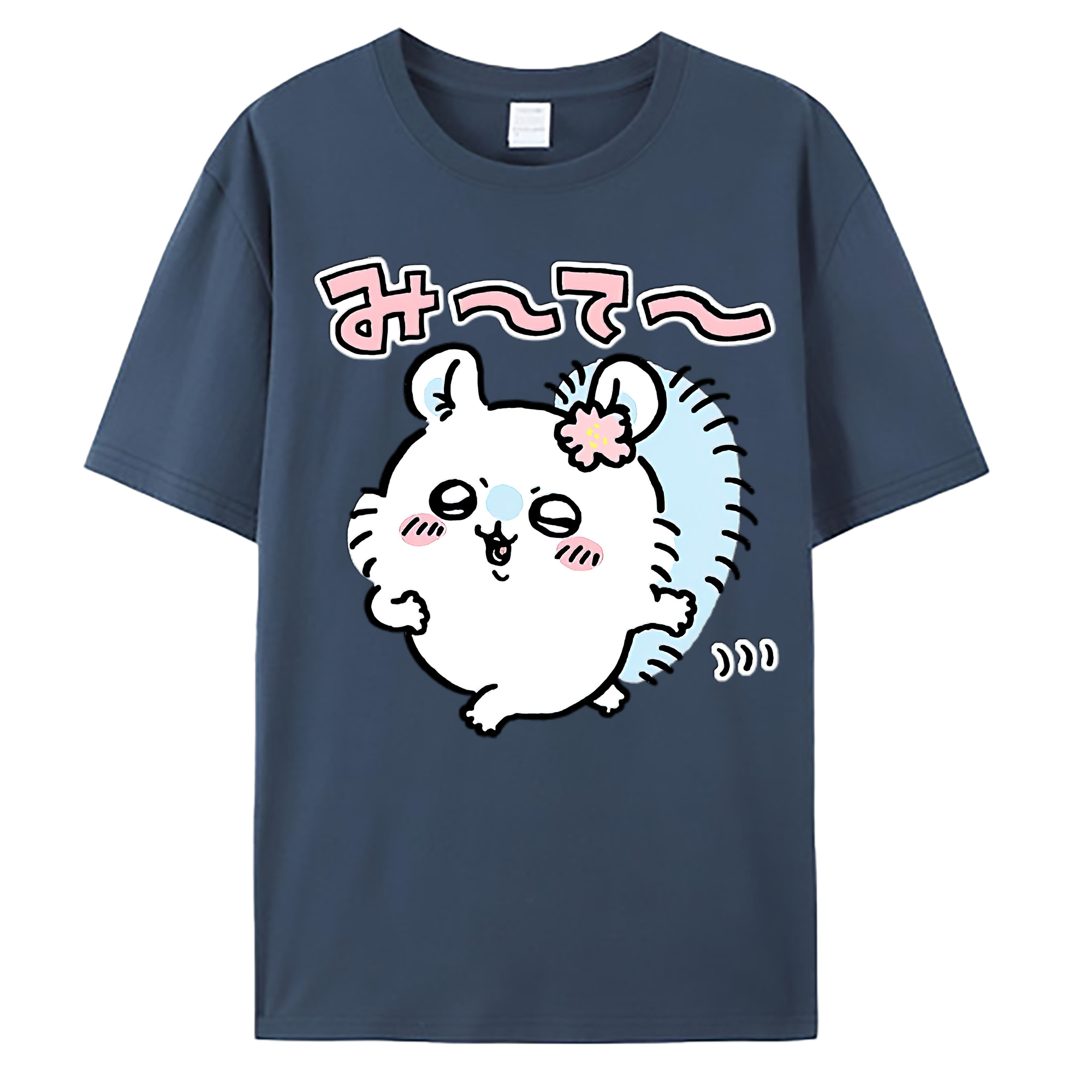 （画像用） ちいかわ モモンガ Chii-kawa Momonga 綿100％ メンズ半袖Tシャツ｜肌触りやわらか＆通気性
