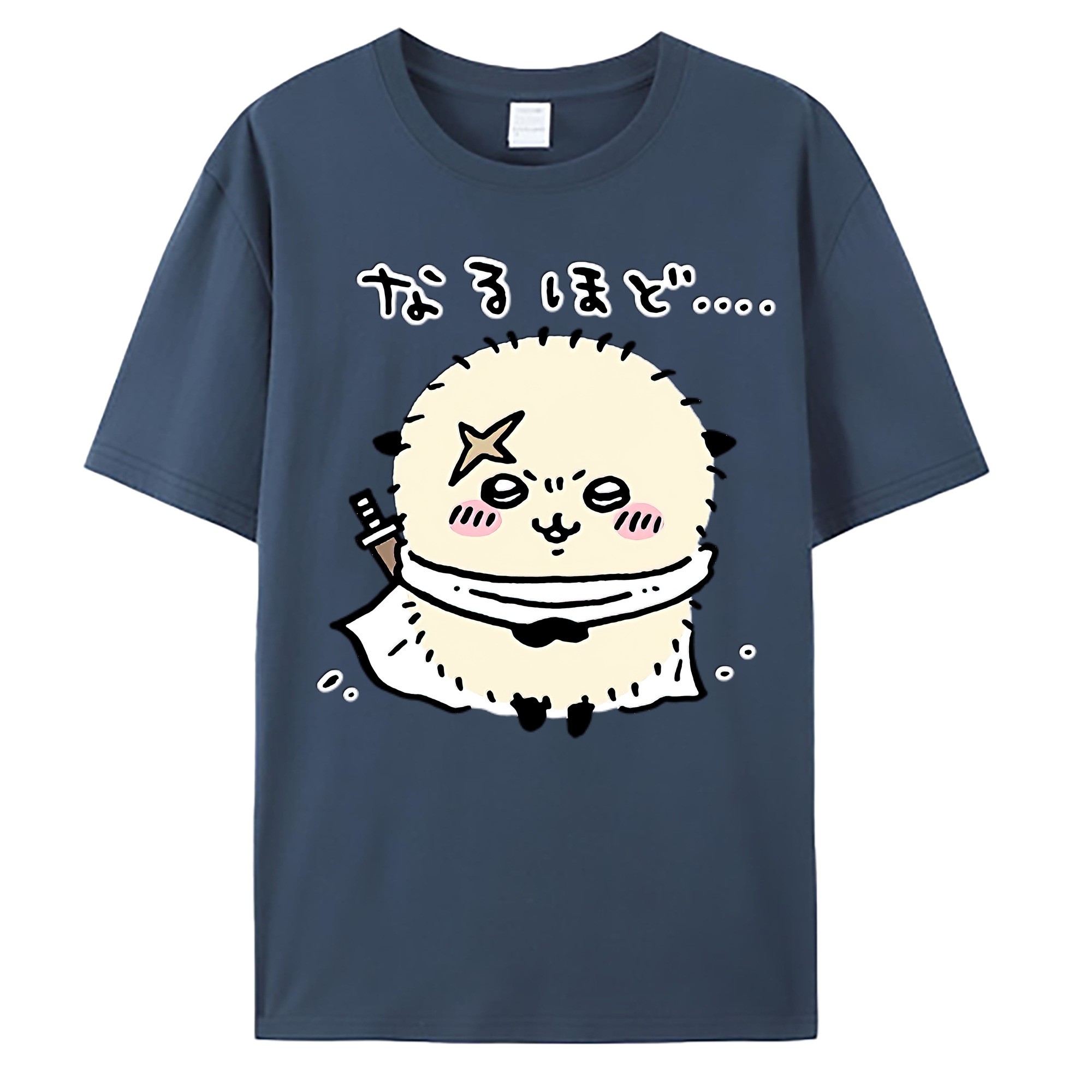 （画像用） ちいかわ ラッコ Chii-kawa Sea otter 綿100％ メンズ半袖Tシャツ｜肌触りやわらか＆通気性