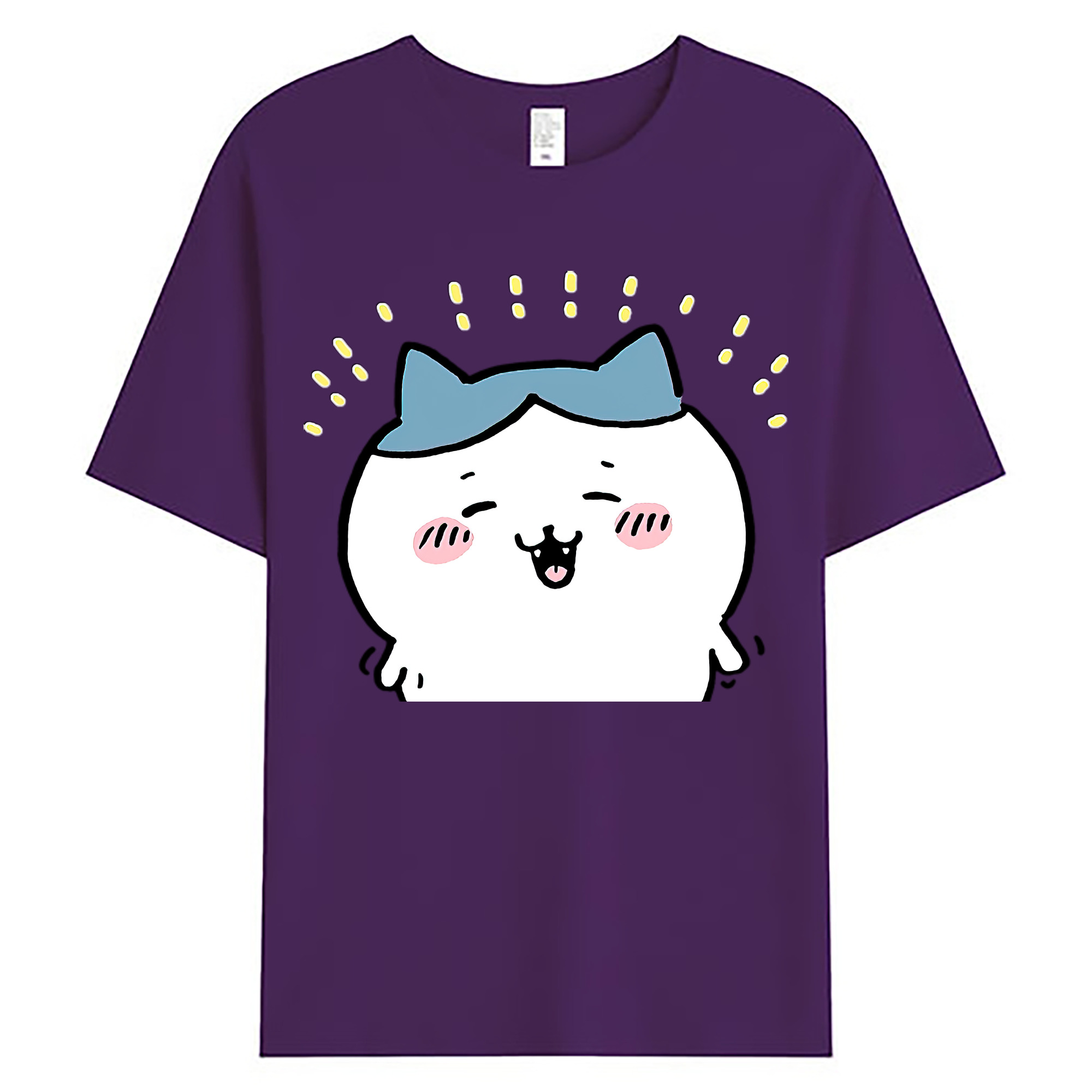 （画像用） ちいかわ ハチワレ Chii-kawa hachiware 綿100％ メンズ半袖Tシャツ｜肌触りやわらか＆通気性