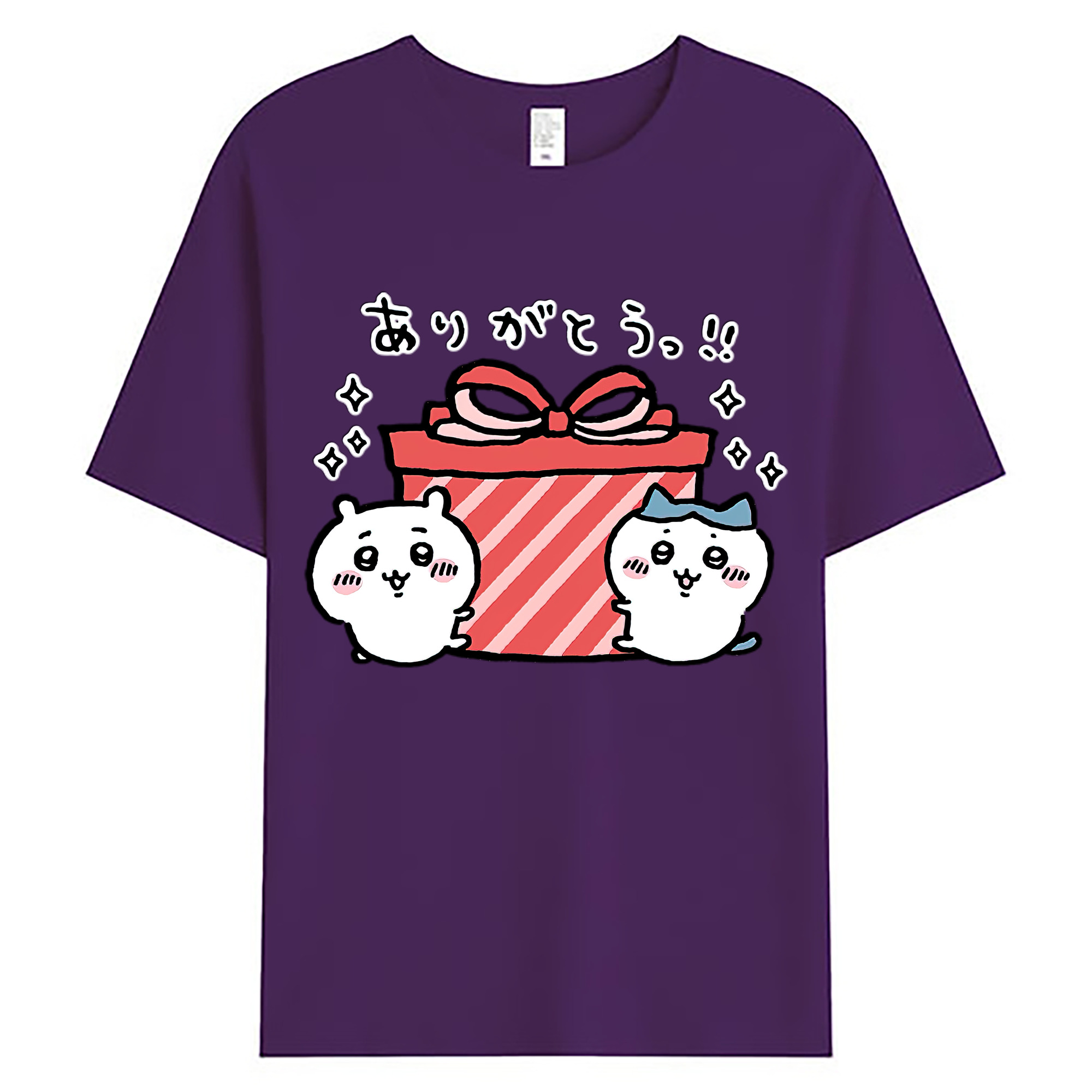 （画像用） ちいかわ ハチワレ Chii-kawa hachiware 綿100％ メンズ半袖Tシャツ｜肌触りやわらか＆通気性