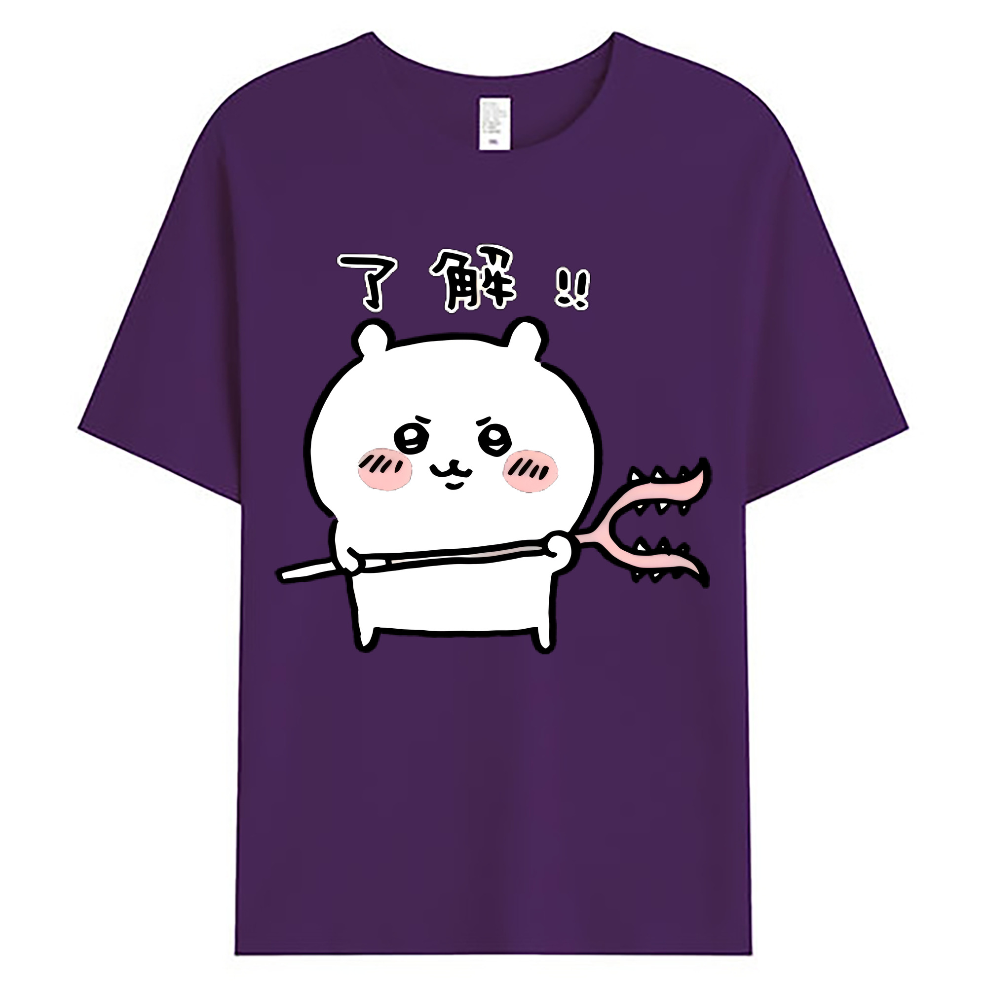（画像用） ちいかわ ちいかわ Chii-kawa chiikawa 綿100％ メンズ半袖Tシャツ｜肌触りやわらか＆通気性