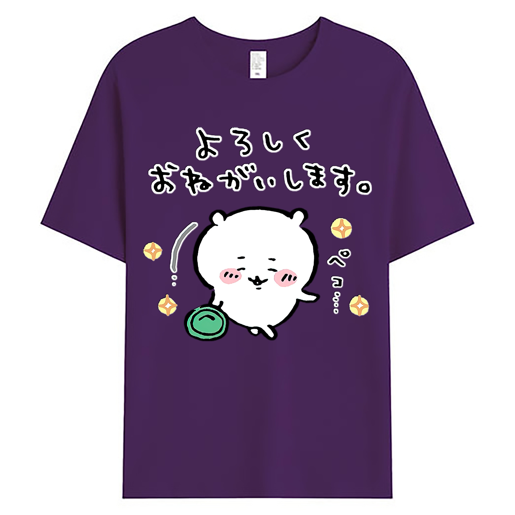 （画像用） ちいかわ ちいかわ Chii-kawa chiikawa 綿100％ メンズ半袖Tシャツ｜肌触りやわらか＆通気性