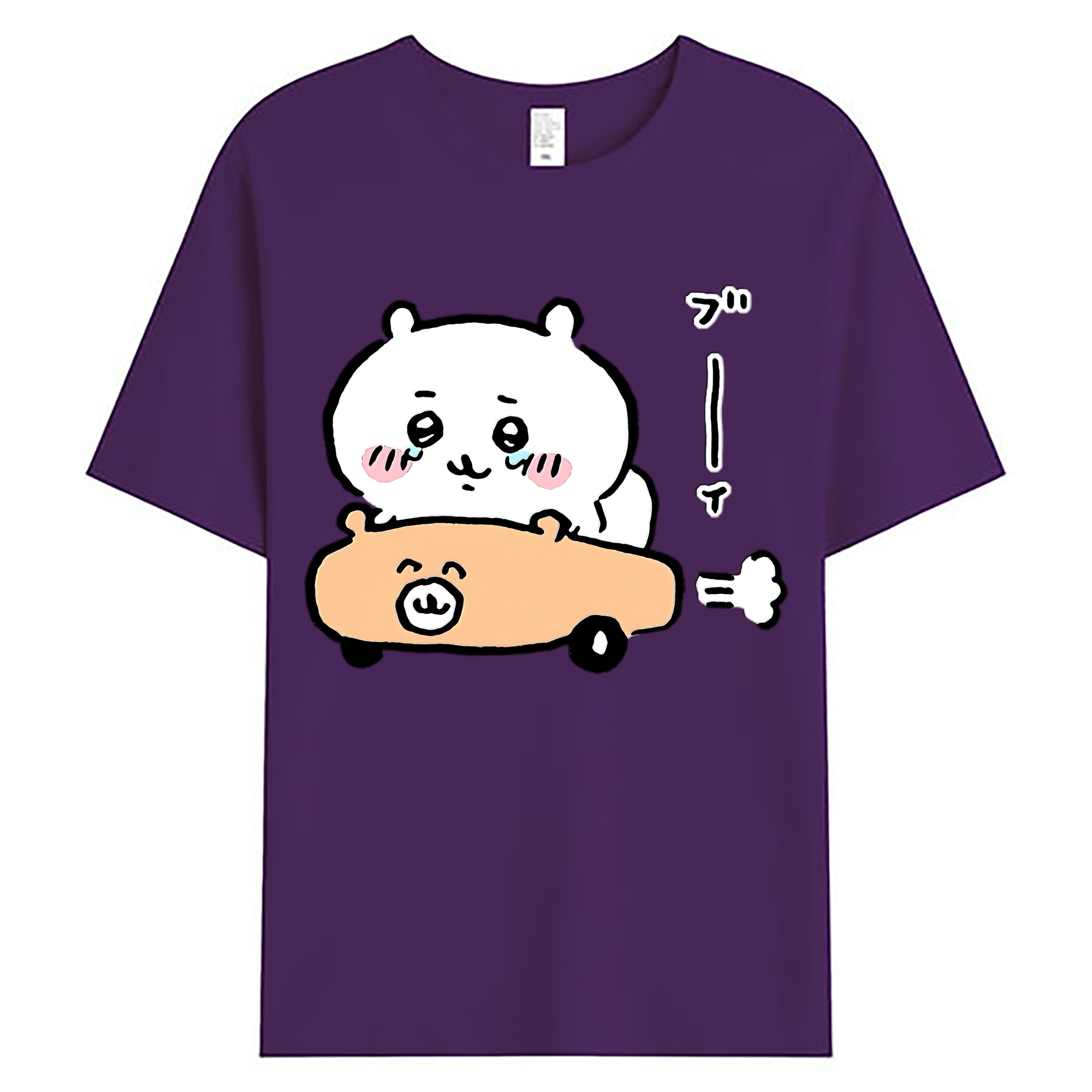 （画像用） ちいかわ ちいかわ Chii-kawa chiikawa 綿100％ メンズ半袖Tシャツ｜肌触りやわらか＆通気性
