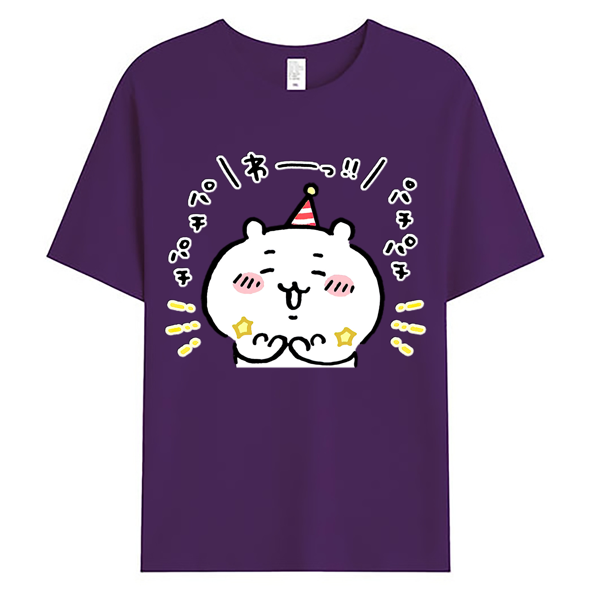 （画像用） ちいかわ ちいかわ Chii-kawa chiikawa 綿100％ メンズ半袖Tシャツ｜肌触りやわらか＆通気性