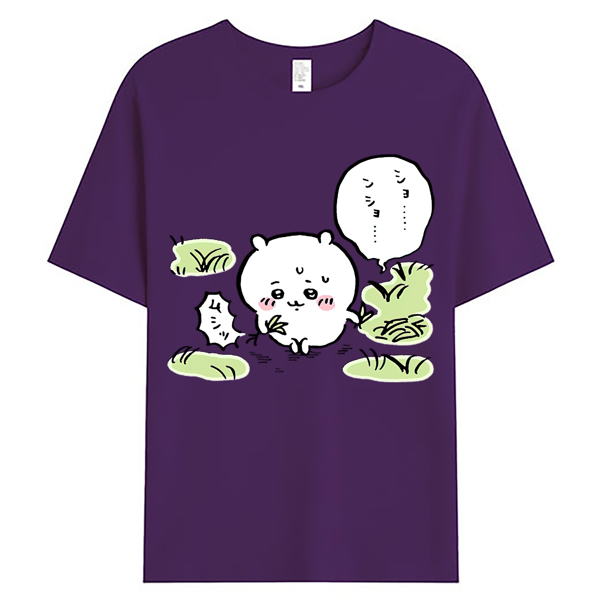 （画像用） ちいかわ ちいかわ Chii-kawa chiikawa 綿100％ メンズ半袖Tシャツ｜肌触りやわらか＆通気性