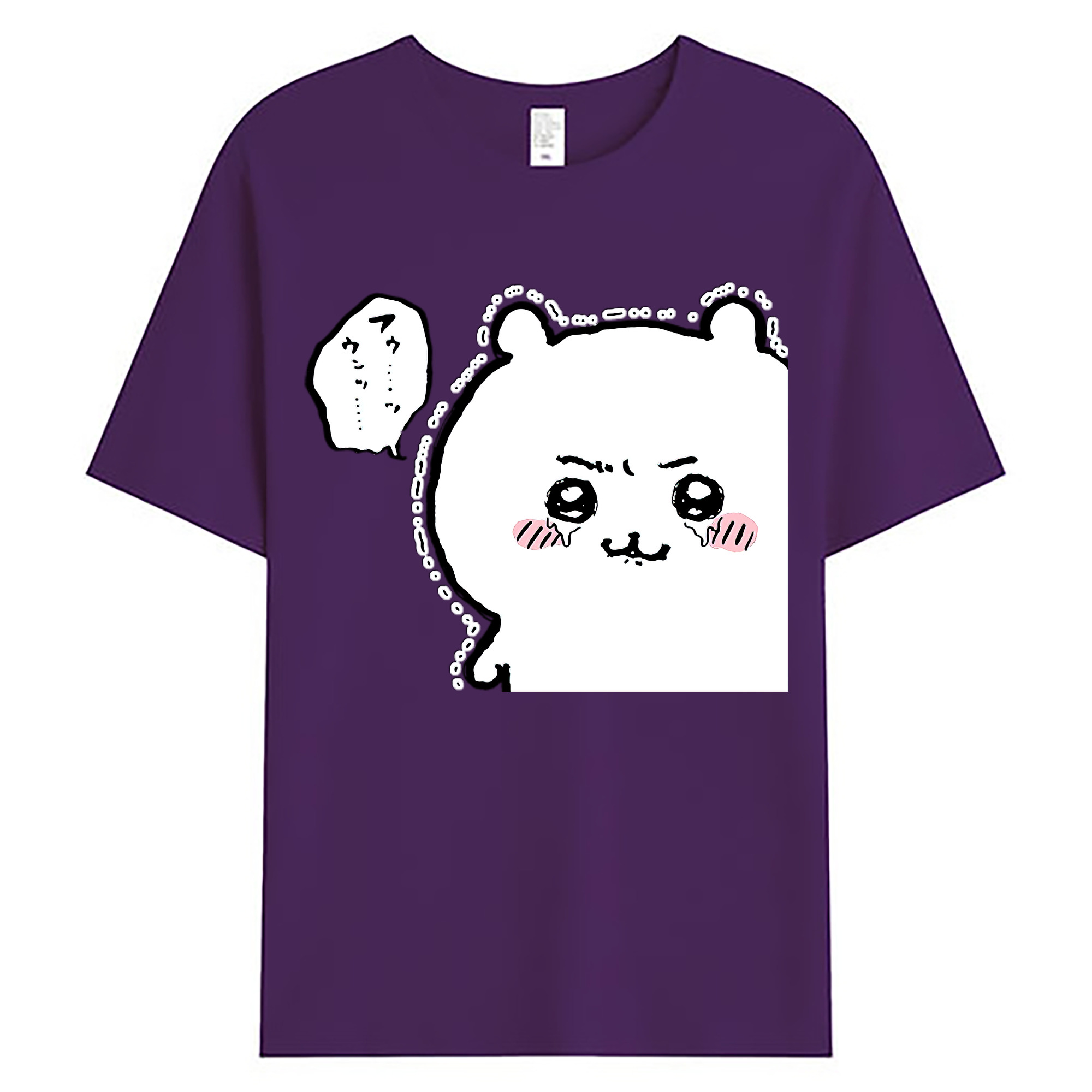 （画像用） ちいかわ ちいかわ Chii-kawa chiikawa 綿100％ メンズ半袖Tシャツ｜肌触りやわらか＆通気性
