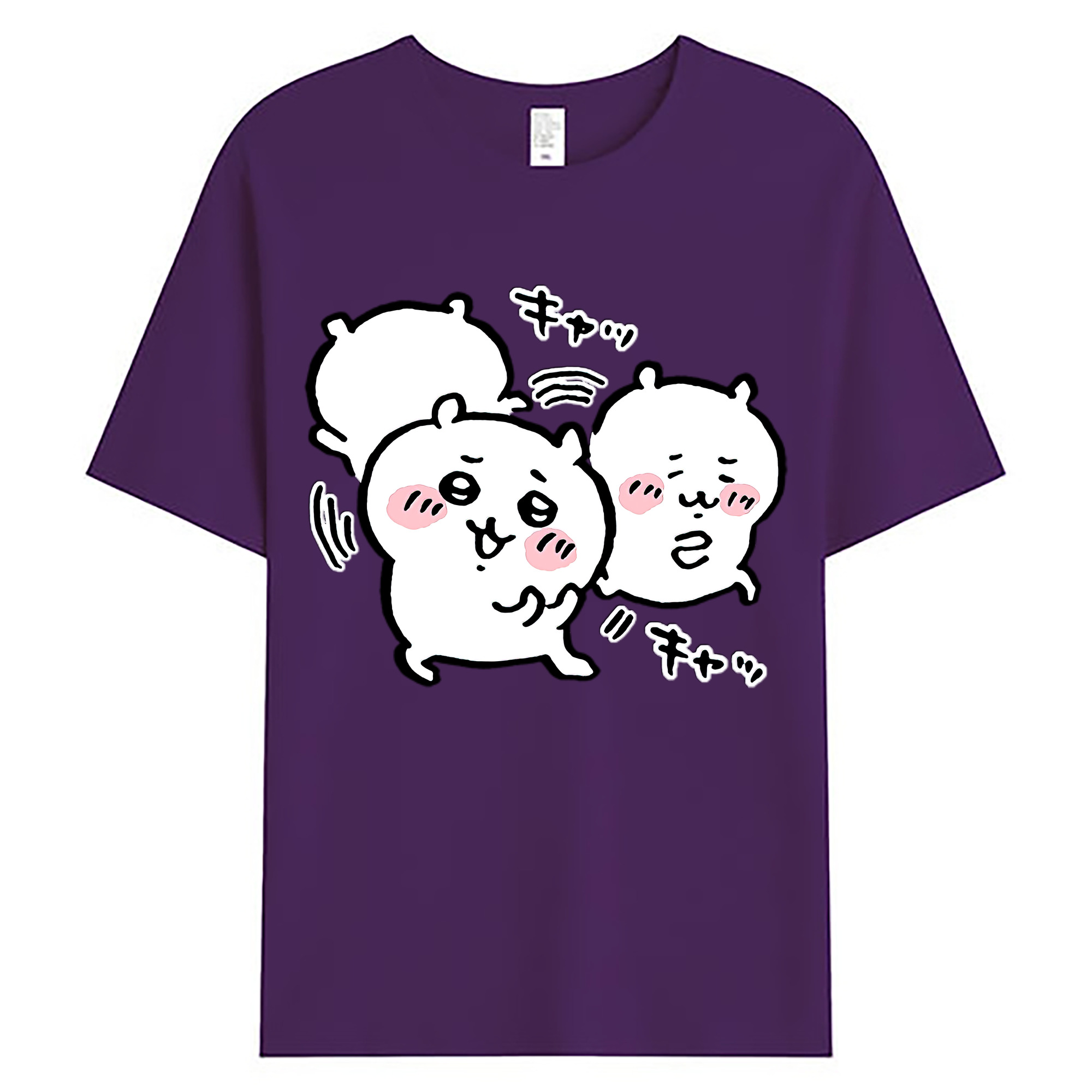 （画像用） ちいかわ ちいかわ Chii-kawa chiikawa 綿100％ メンズ半袖Tシャツ｜肌触りやわらか＆通気性