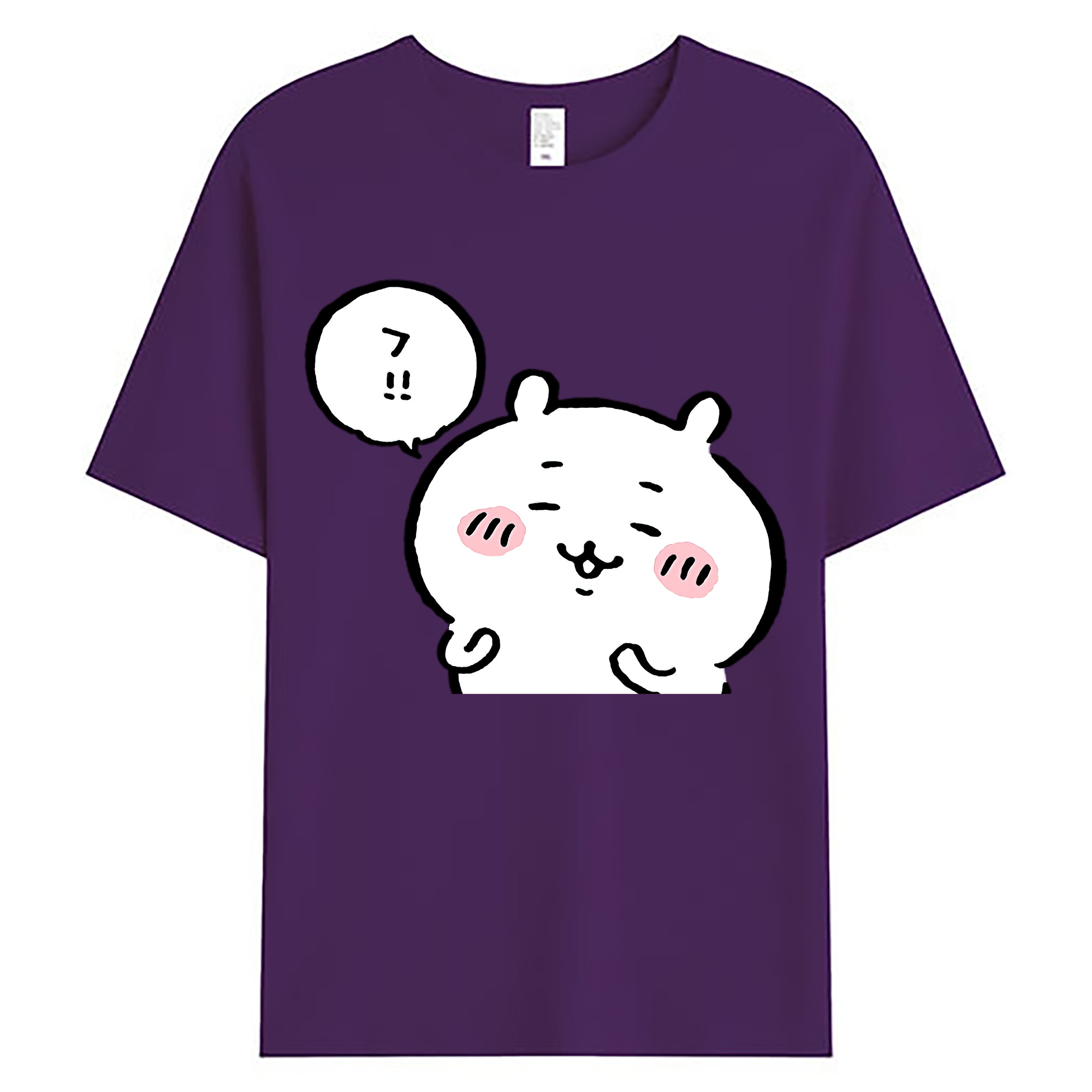 （画像用） ちいかわ ちいかわ Chii-kawa chiikawa 綿100％ メンズ半袖Tシャツ｜肌触りやわらか＆通気性