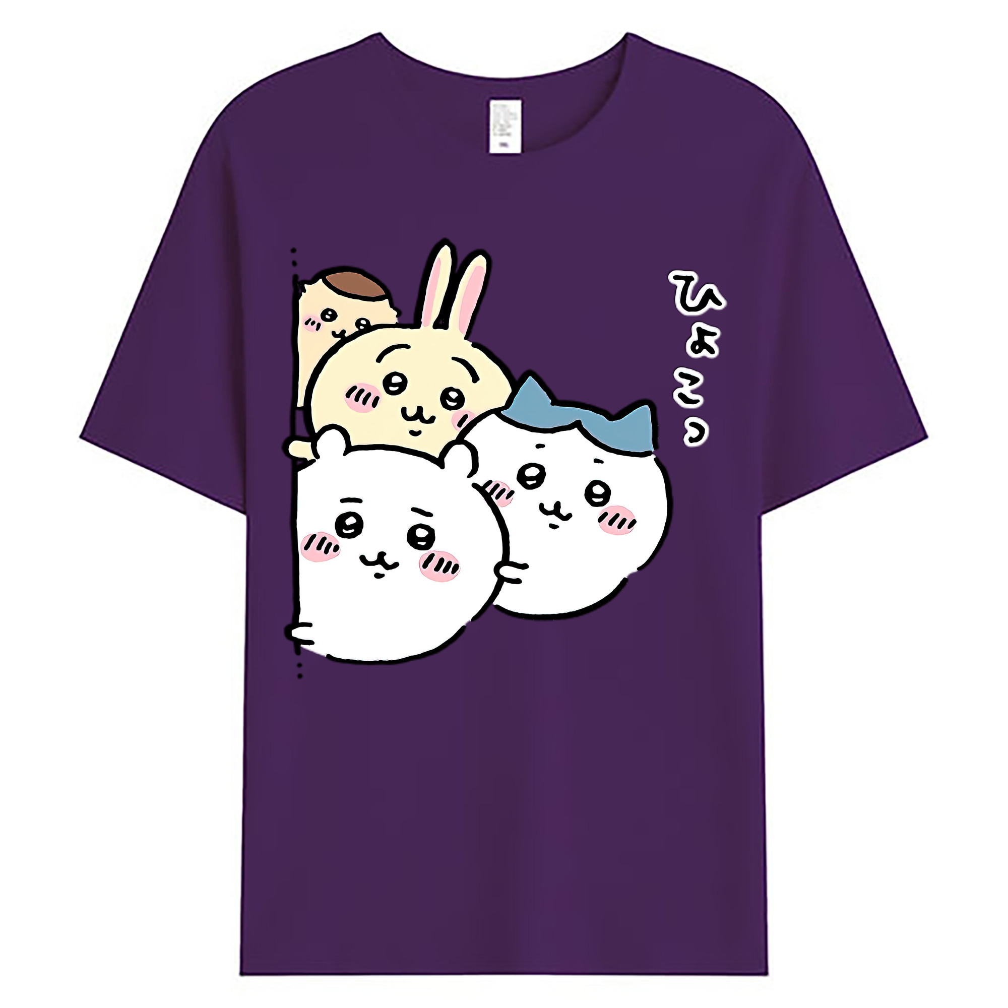 （画像用） ちいかわ ちいかわ Chii-kawa chiikawa 綿100％ メンズ半袖Tシャツ｜肌触りやわらか＆通気性