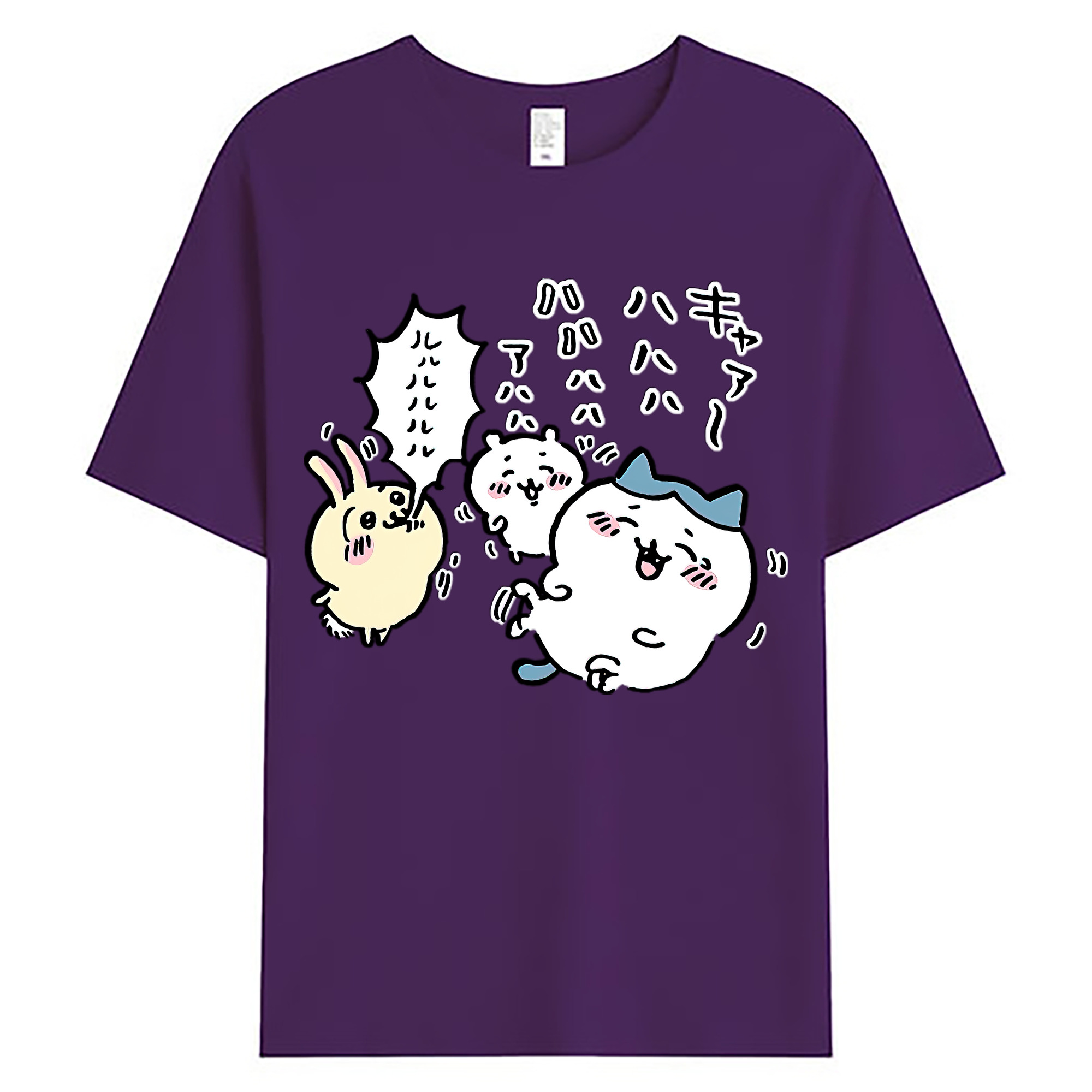 （画像用） ちいかわ うさぎ Chii-kawa usagi 綿100％ メンズ半袖Tシャツ｜肌触りやわらか＆通気性
