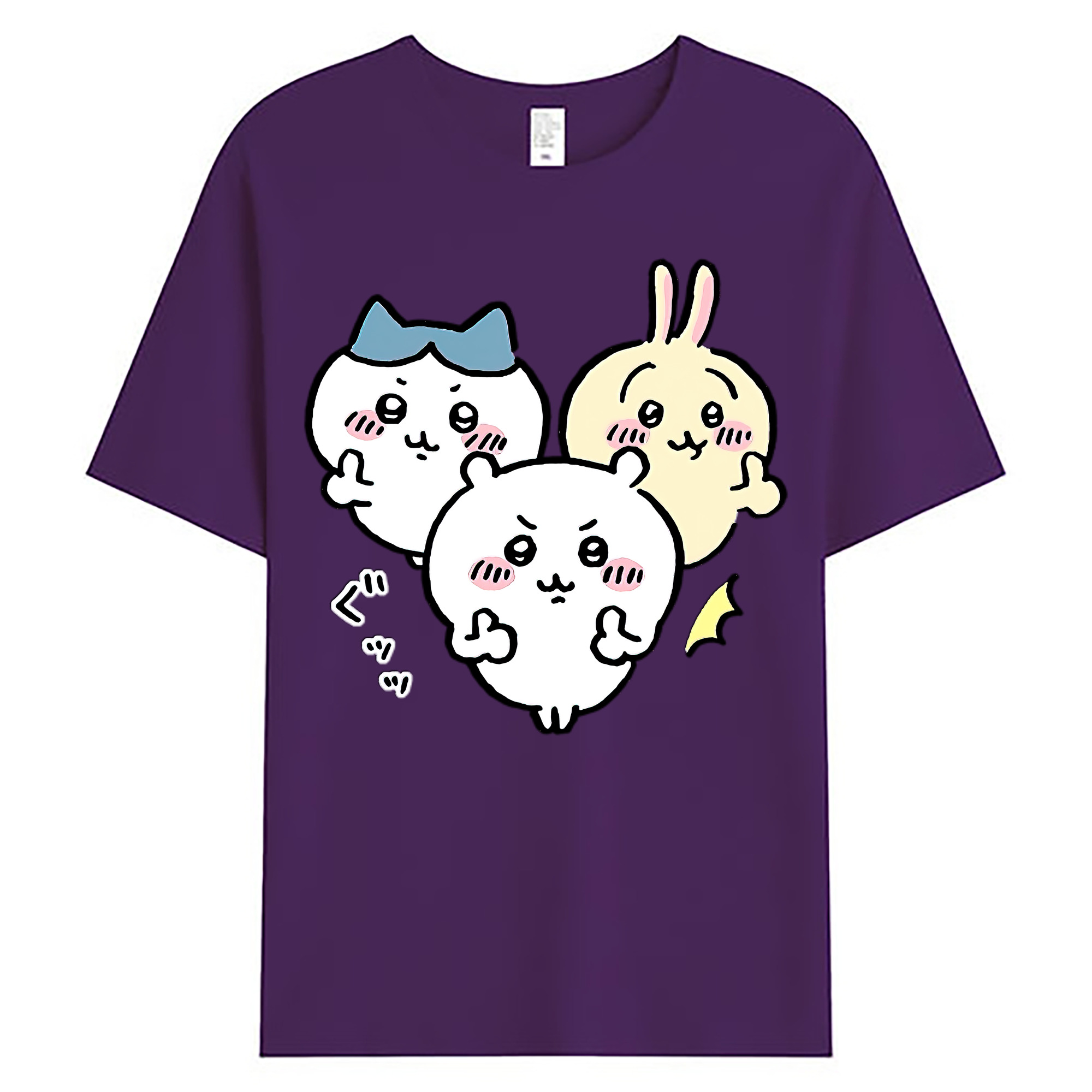 （画像用） ちいかわ うさぎ Chii-kawa usagi 綿100％ メンズ半袖Tシャツ｜肌触りやわらか＆通気性