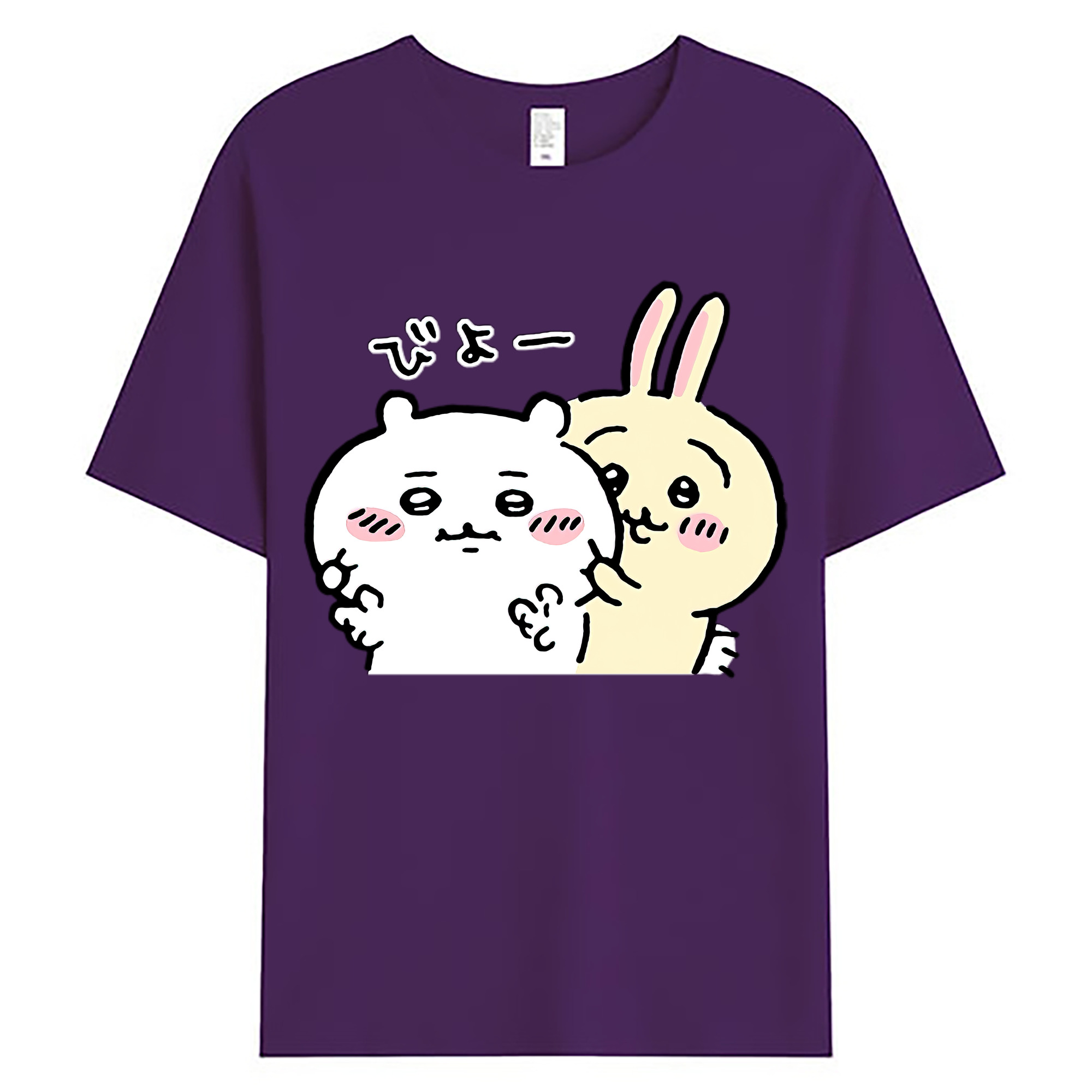 （画像用） ちいかわ うさぎ Chii-kawa usagi 綿100％ メンズ半袖Tシャツ｜肌触りやわらか＆通気性