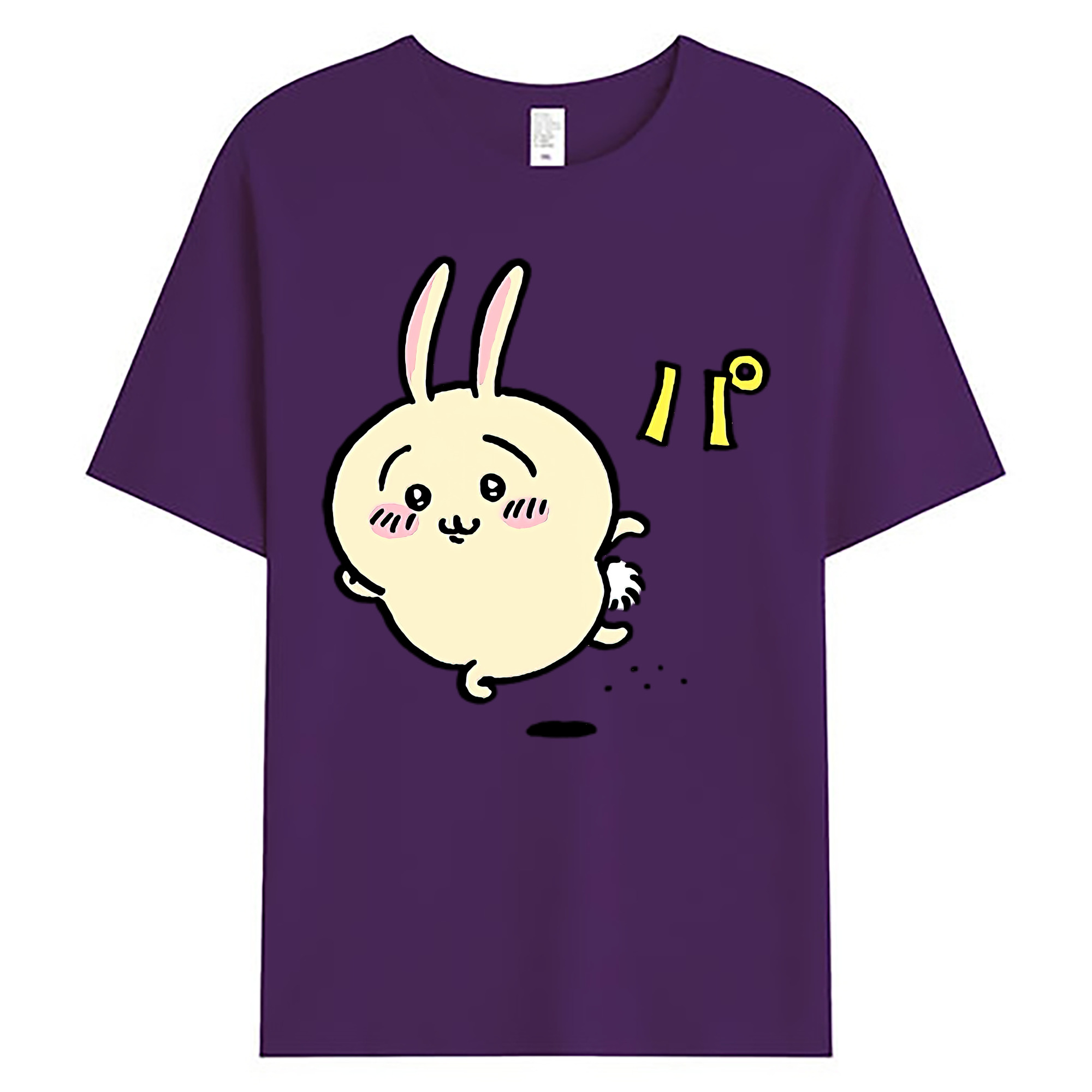 （画像用） ちいかわ うさぎ Chii-kawa usagi 綿100％ メンズ半袖Tシャツ｜肌触りやわらか＆通気性