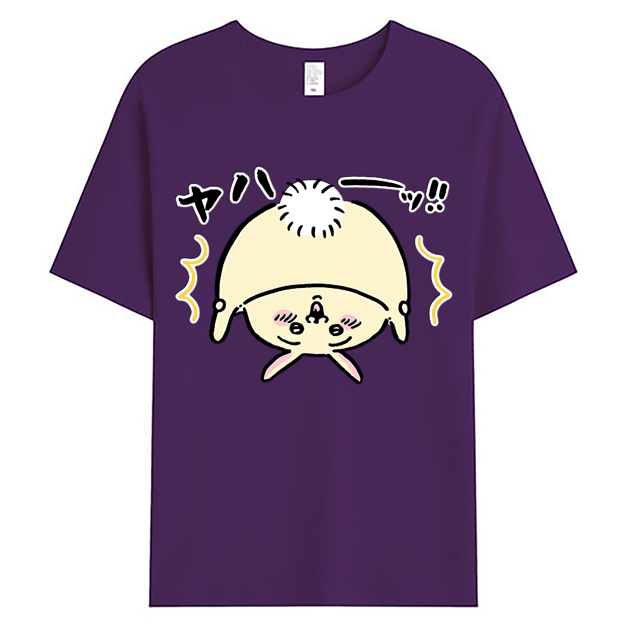 （画像用） ちいかわ うさぎ Chii-kawa usagi 綿100％ メンズ半袖Tシャツ｜肌触りやわらか＆通気性