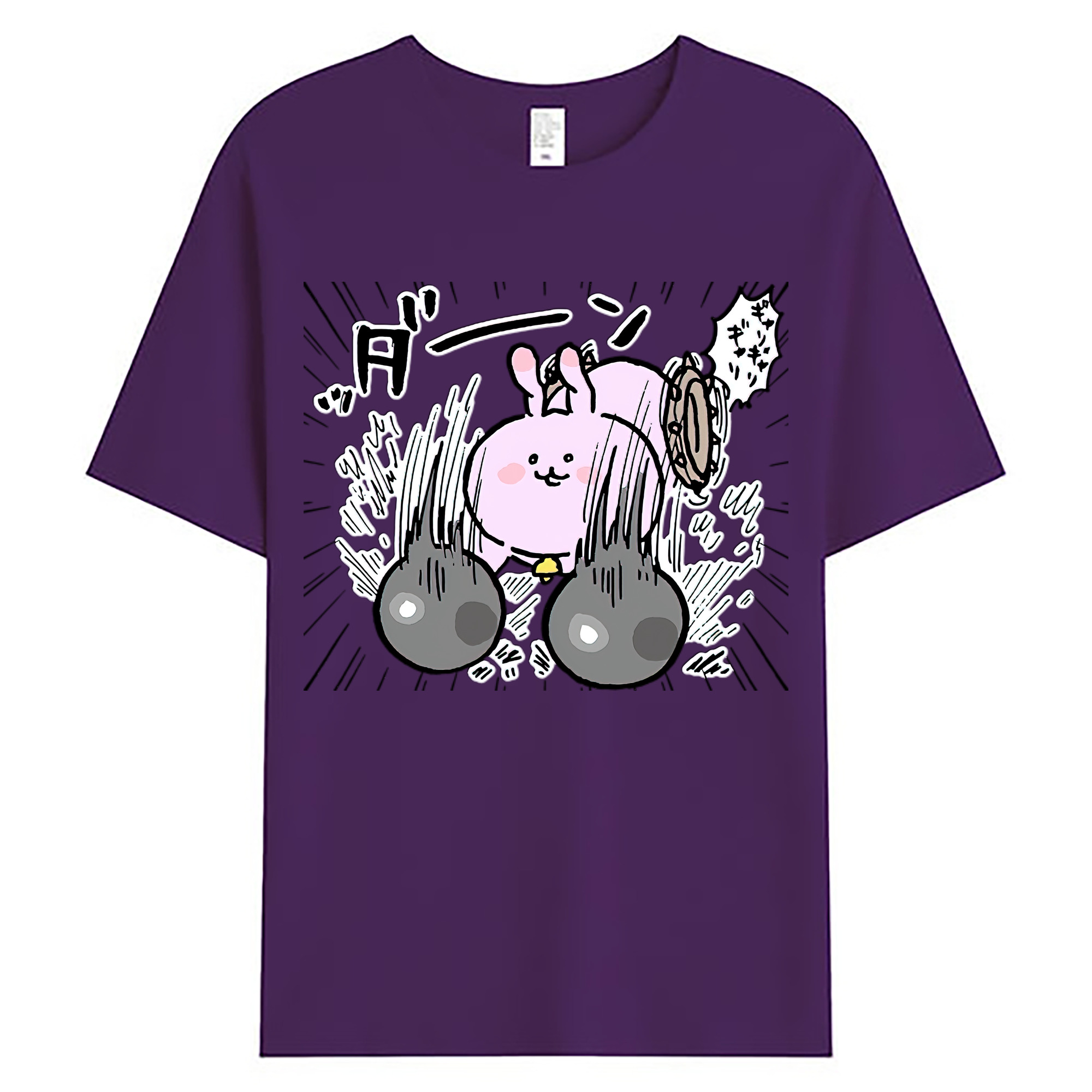 （画像用） ちいかわ うさぎ Chii-kawa usagi 綿100％ メンズ半袖Tシャツ｜肌触りやわらか＆通気性