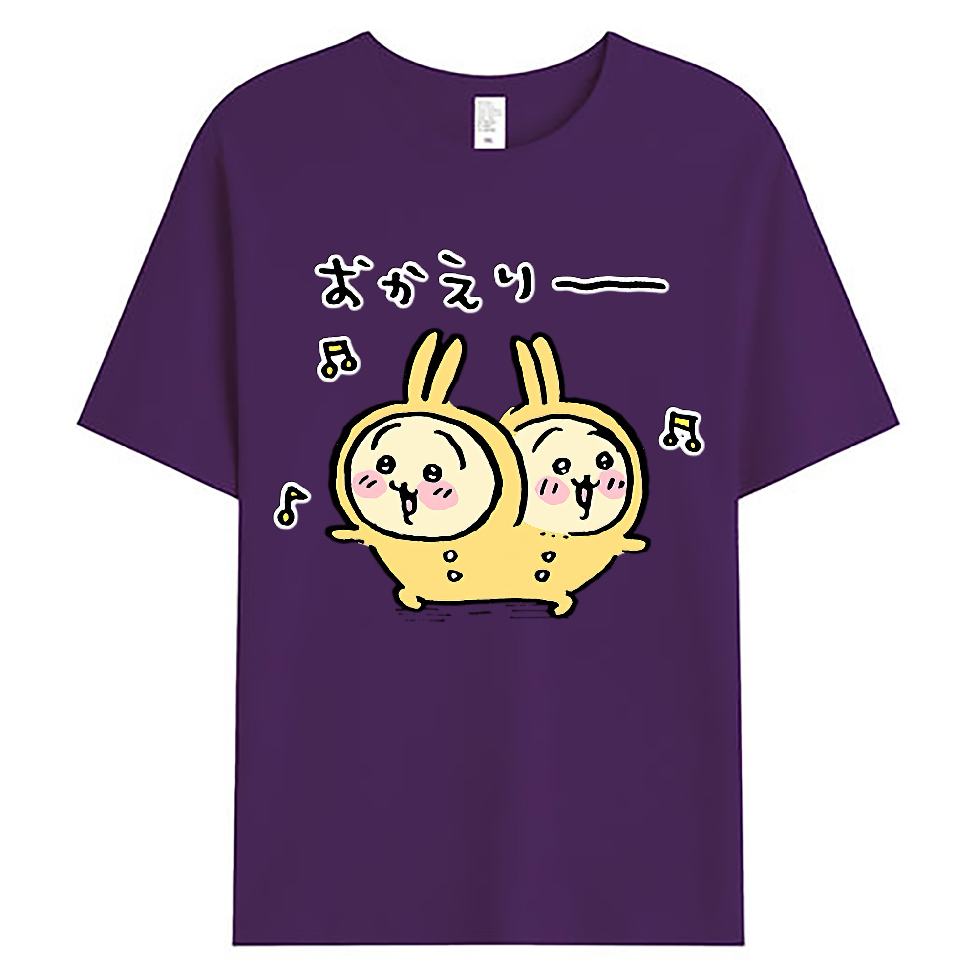 （画像用） ちいかわ うさぎ Chii-kawa usagi 綿100％ メンズ半袖Tシャツ｜肌触りやわらか＆通気性