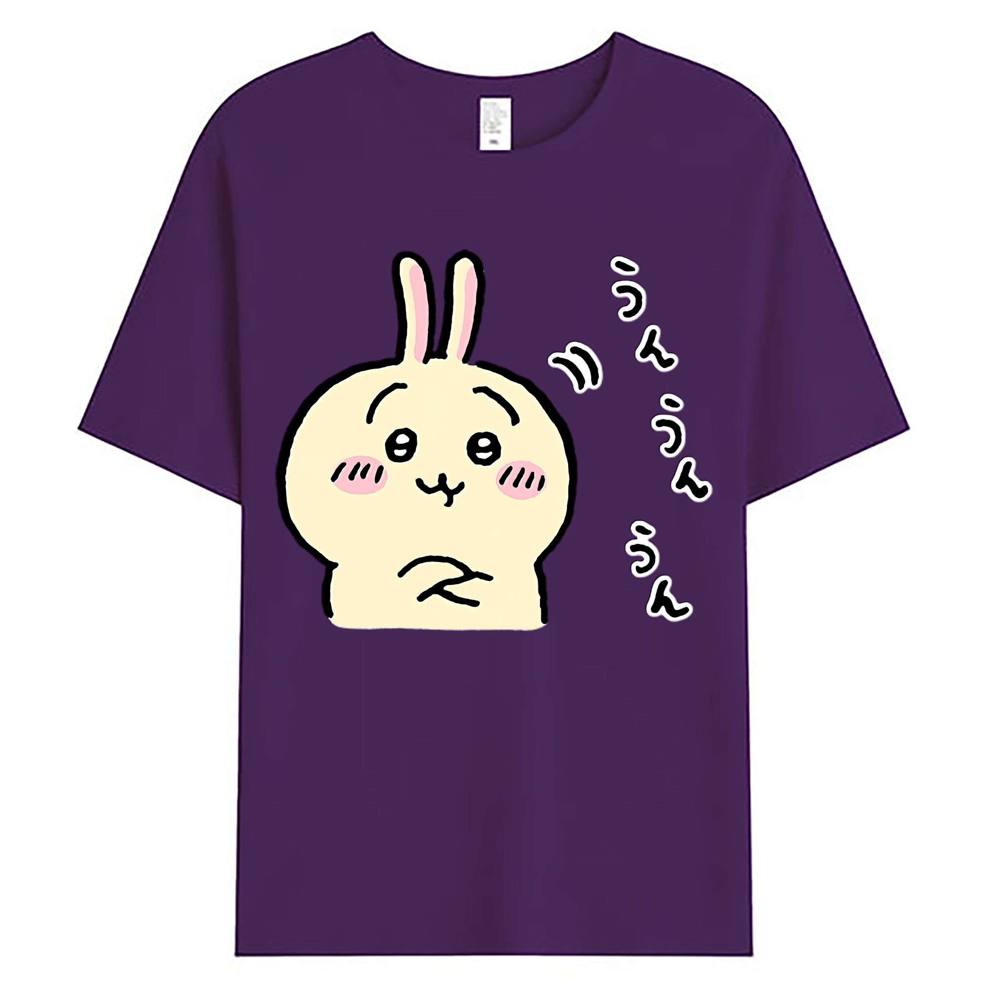 （画像用） ちいかわ うさぎ Chii-kawa usagi 綿100％ メンズ半袖Tシャツ｜肌触りやわらか＆通気性