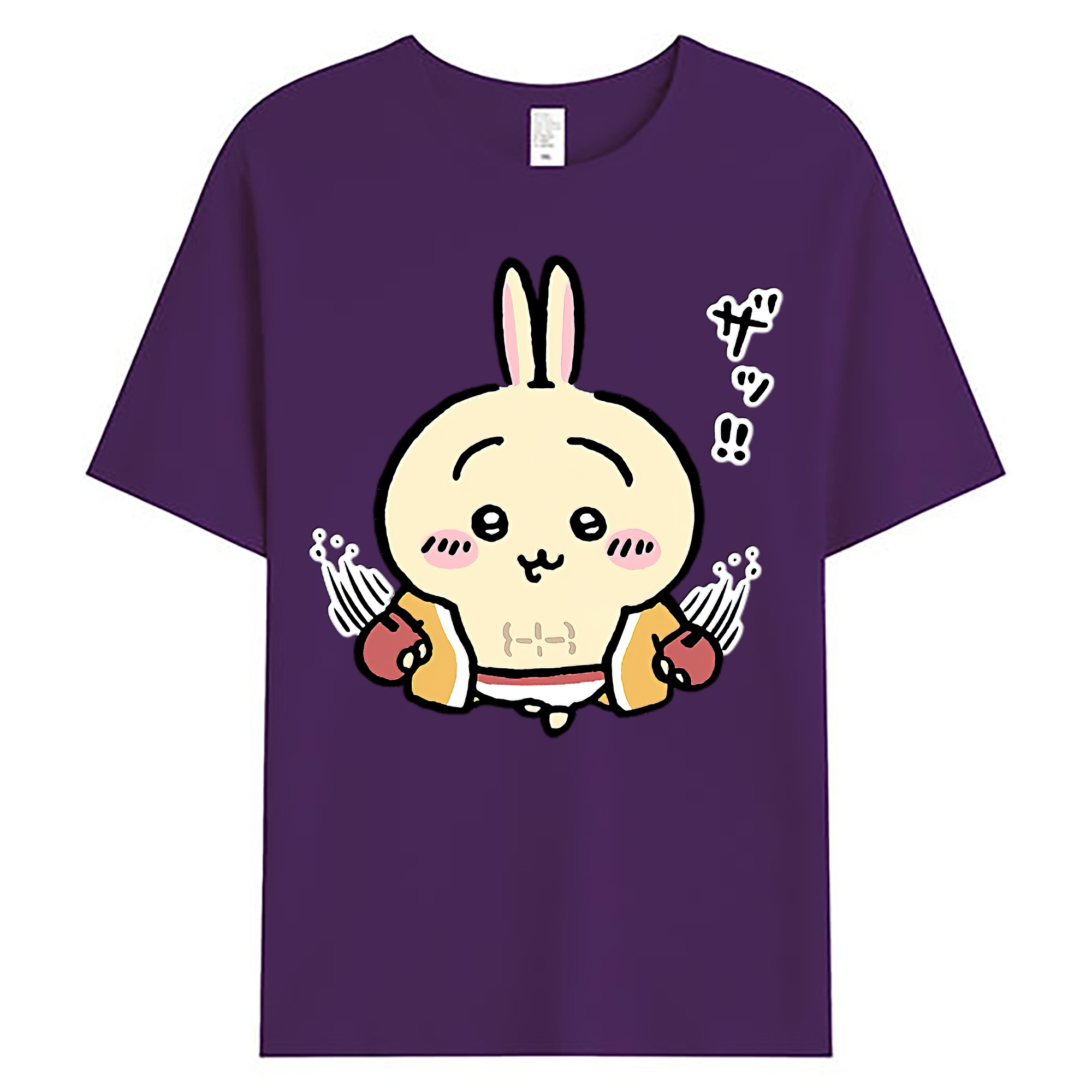 （画像用） ちいかわ うさぎ Chii-kawa usagi 綿100％ メンズ半袖Tシャツ｜肌触りやわらか＆通気性