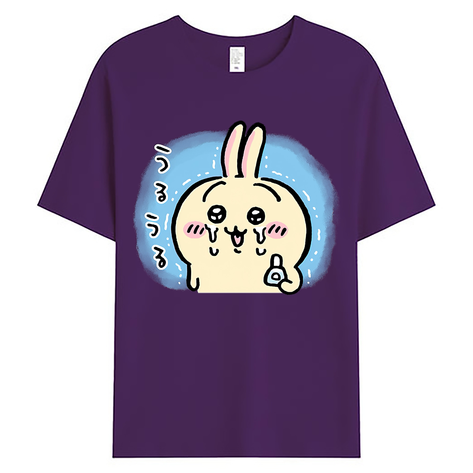 （画像用） ちいかわ うさぎ Chii-kawa usagi 綿100％ メンズ半袖Tシャツ｜肌触りやわらか＆通気性