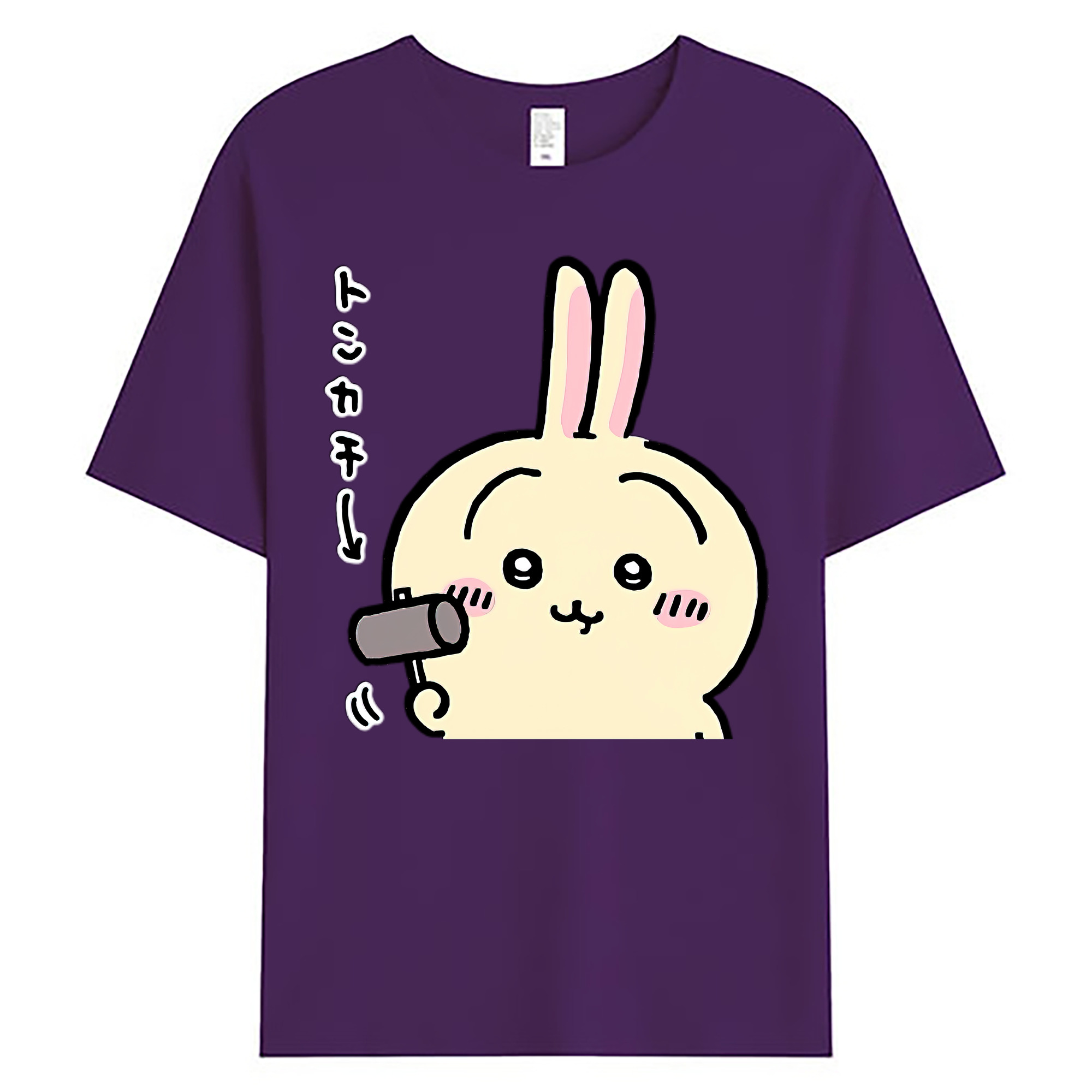 （画像用） ちいかわ うさぎ Chii-kawa usagi 綿100％ メンズ半袖Tシャツ｜肌触りやわらか＆通気性