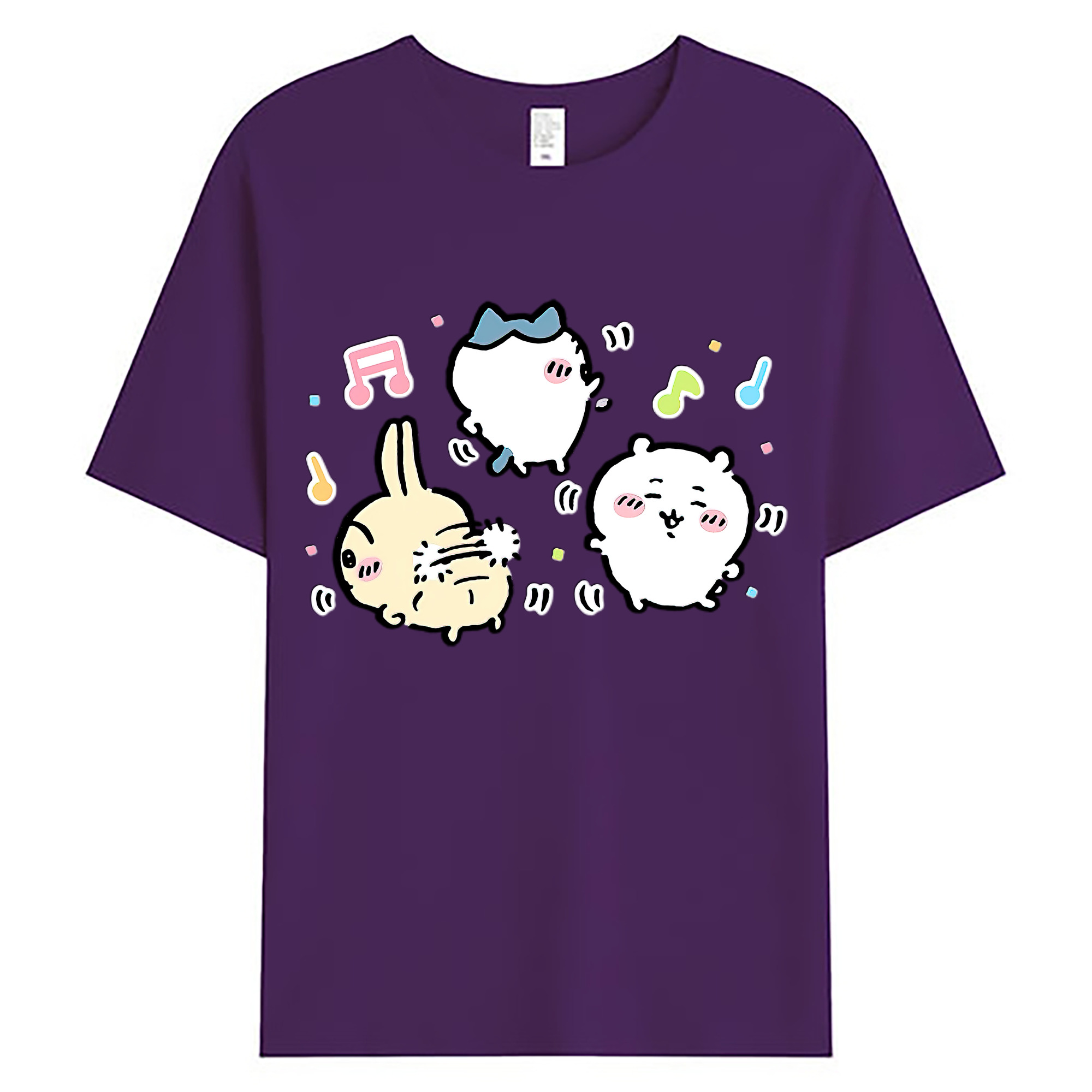 （画像用） ちいかわ うさぎ Chii-kawa usagi 綿100％ メンズ半袖Tシャツ｜肌触りやわらか＆通気性